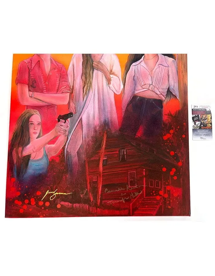 Camille Keaton — Camille Keaton signed 36x24 Original Painting Jennifer Hills JSA Authentication, изображение 3