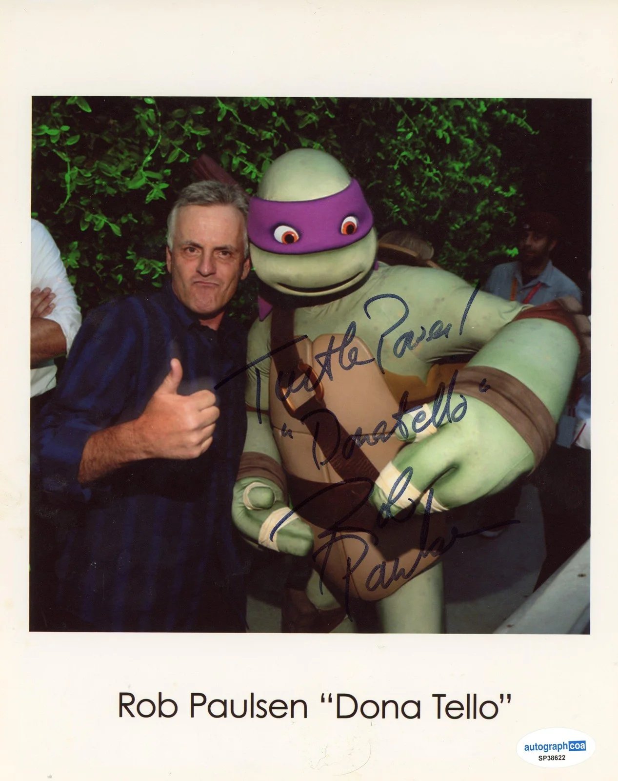 Rob Paulsen — Rob Paulsen "Teenage Mutant Ninja Turtles" AUTOGRAPH Signed 8x10 Photo ACOA, изображение 2