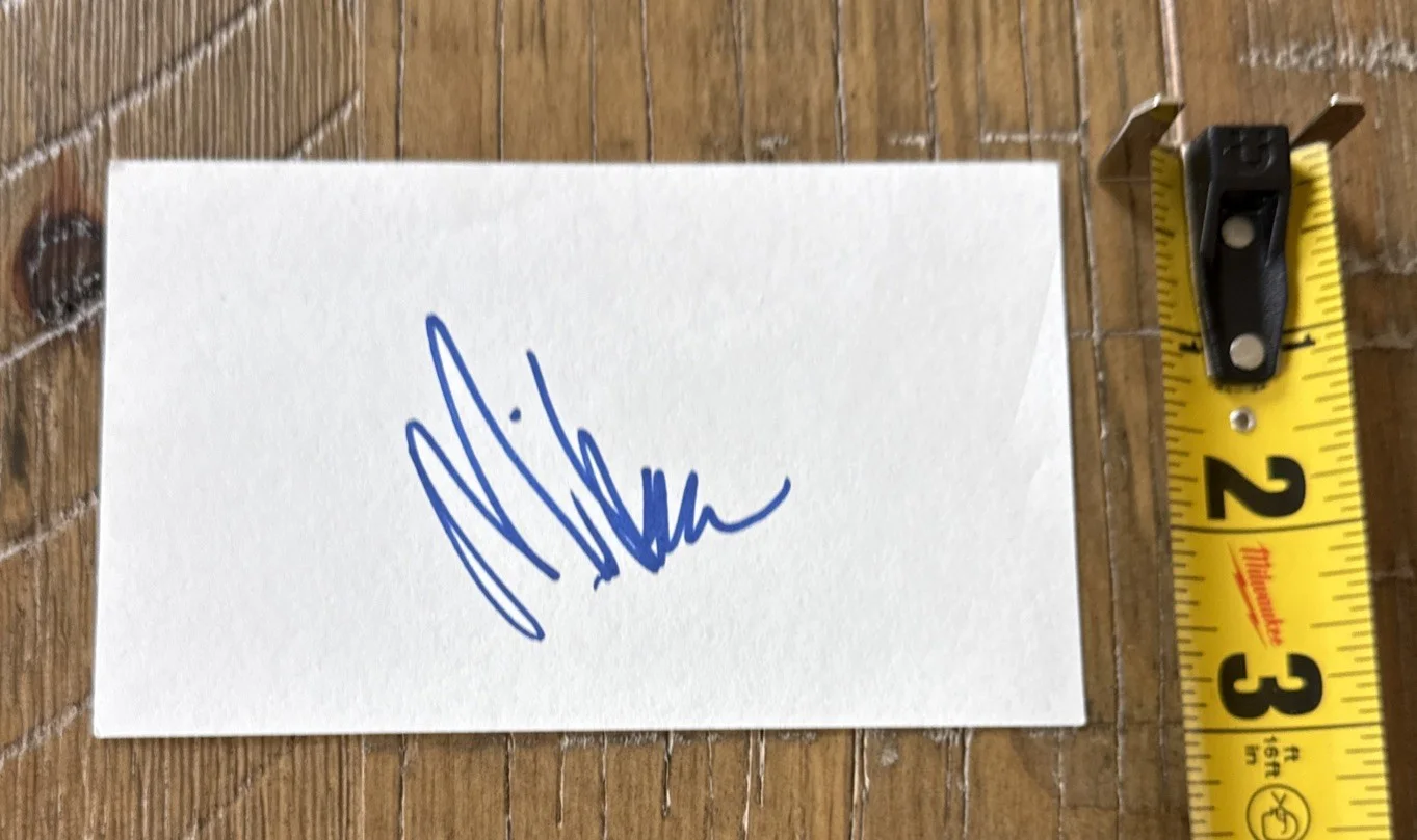 Michael Epps — Michael Epps Signed 3x5 Note Card Index Card, изображение 3