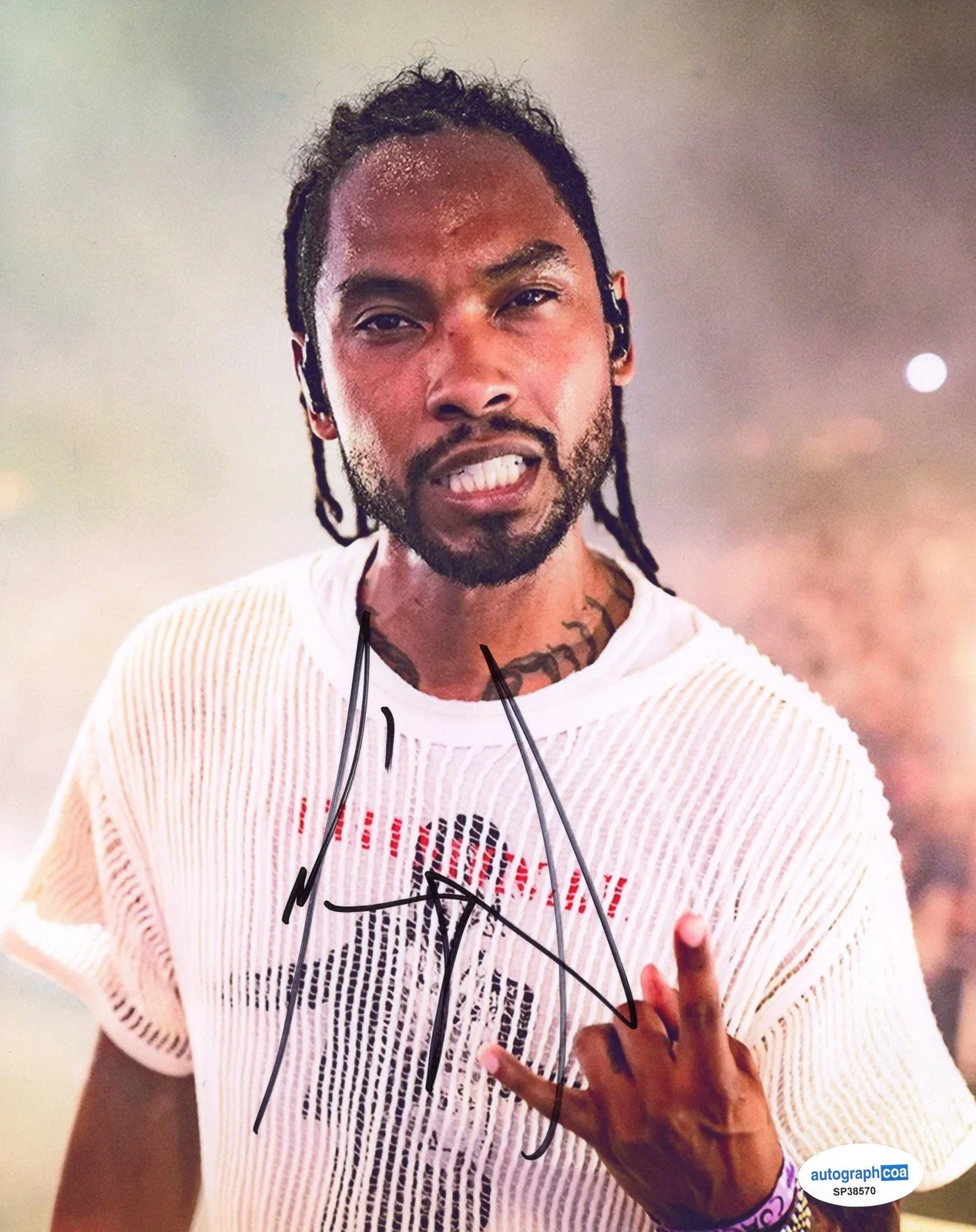 Miguel — Miguel "Sure Thing" R&B Singer AUTOGRAPH Signed Autographed 8x10 Photo B ACOA, image 2