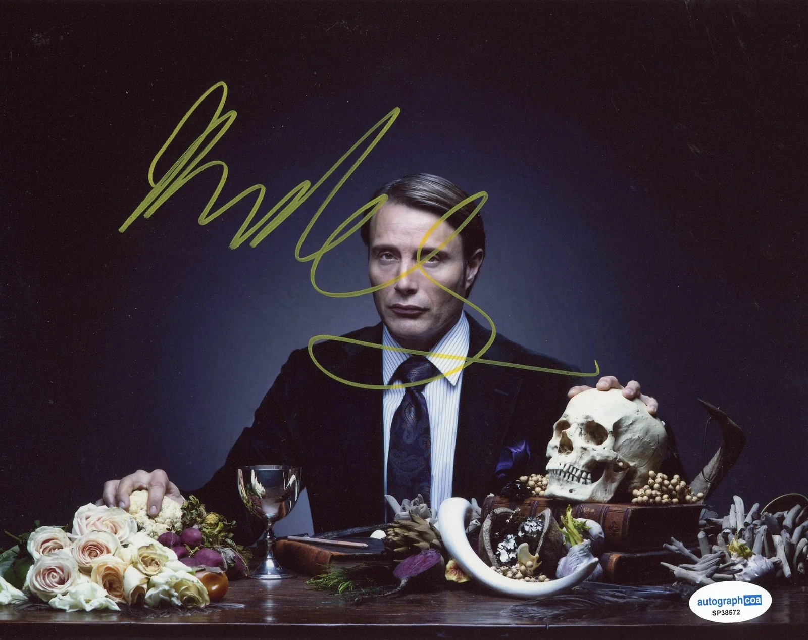 Mads Mikkelsen — Mads Mikkelsen "Hannibal" AUTOGRAPH Signed 'Hannibal Lecter' 8x10 Photo ACOA, image 2