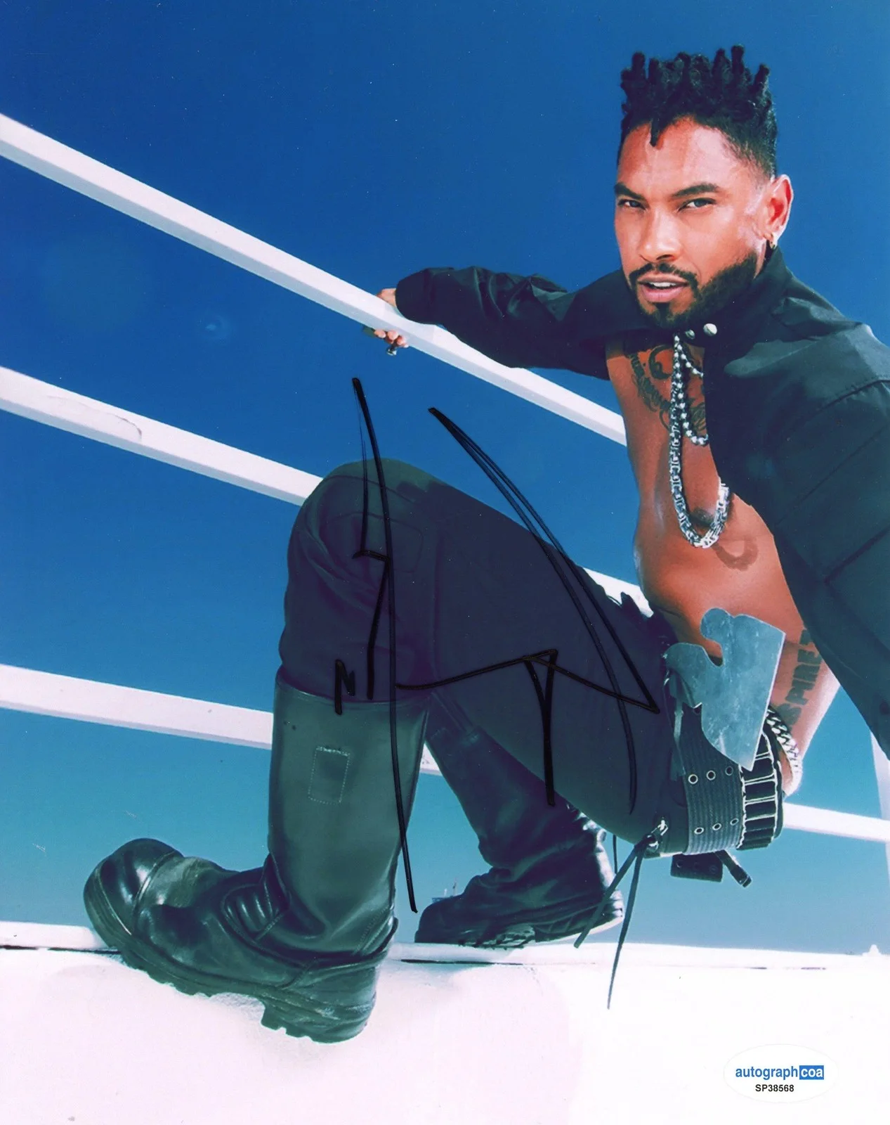 Miguel — Miguel "Sure Thing" R&B Singer AUTOGRAPH Signed Autographed 8x10 Photo ACOA, image 2