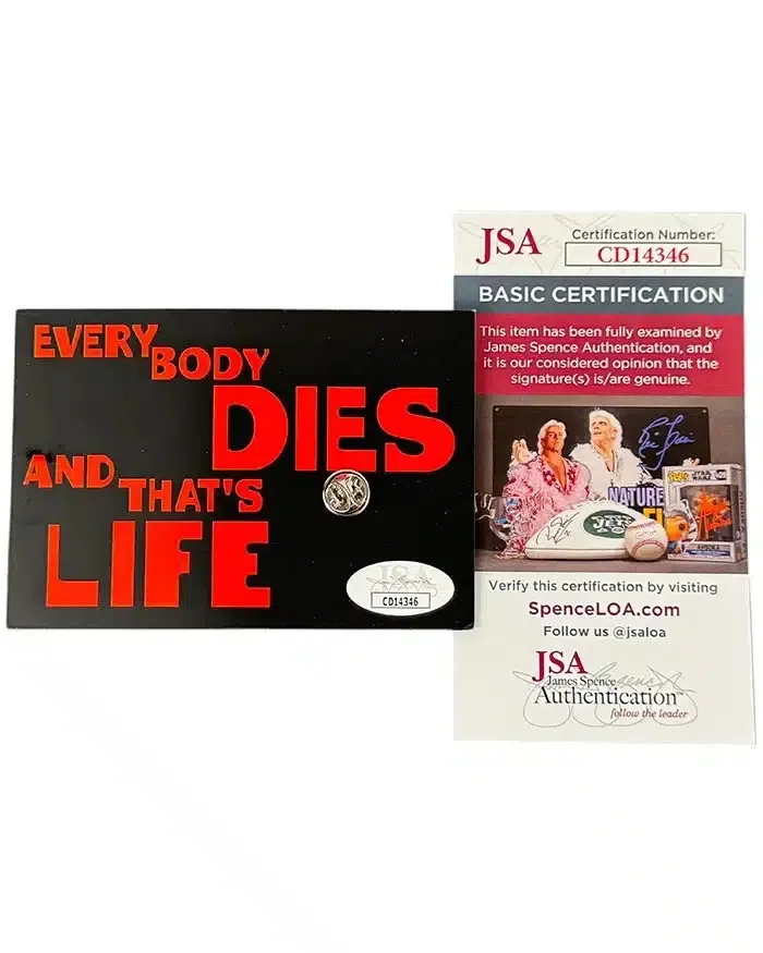 Osgood Oz Perkins — Osgood Oz Perkins signed Lapel Pin Director Writer The Monkey JSA Authentication, image 2