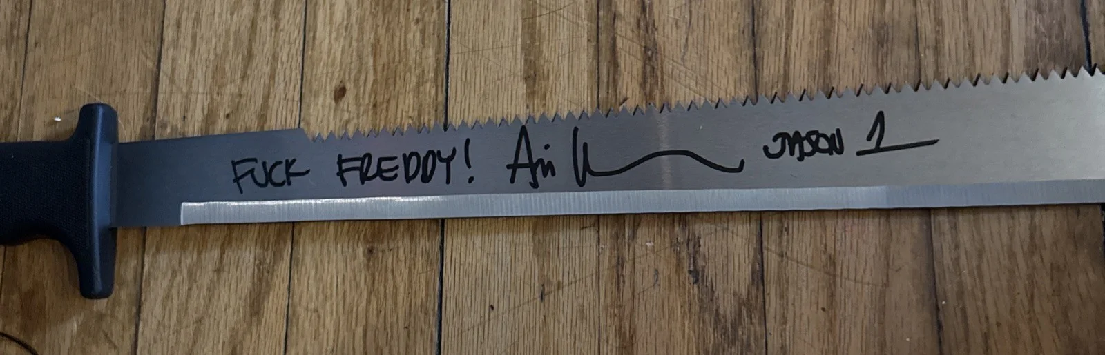 Ari Lehman — Ari Lehman Signed Machete Friday the 13th Jason 1 w/ F**k Freddy! Beckett, изображение 2