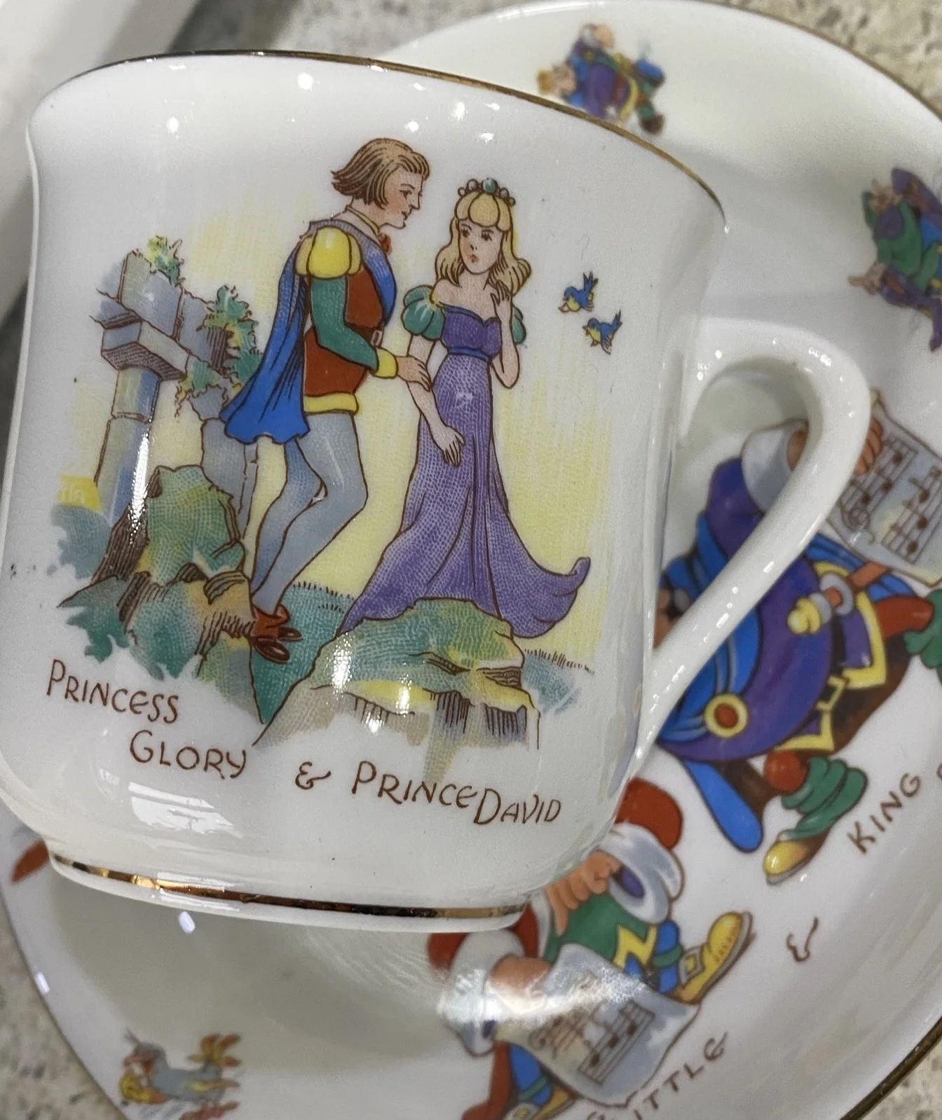 c.1939 GULLIVER'S TRAVELS FILM MEMORABILIA HAMMERSLEY & Co NURSERY CUP & SAUCER, изображение 4