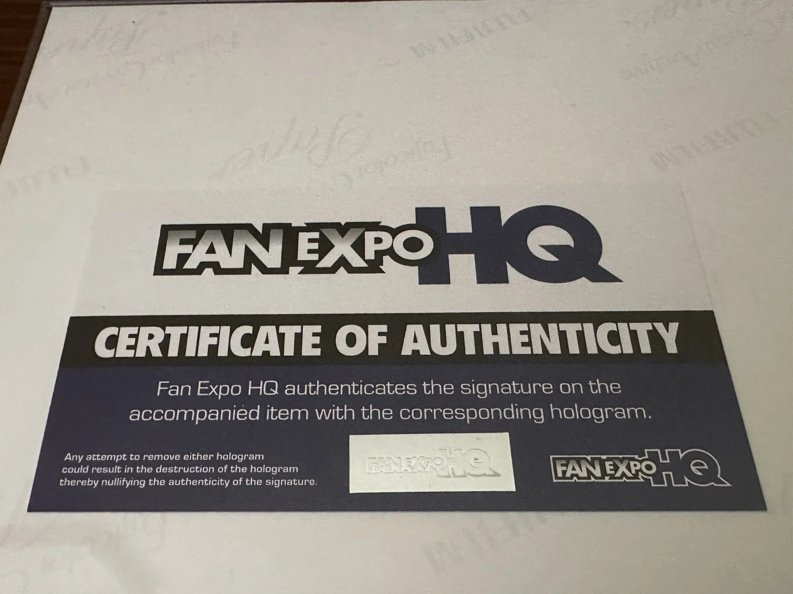 Michael Cudlitz — Michael Cudlitz 8x10 The Walking Dead Autographed Photo - FanExpo Hologram, image 2