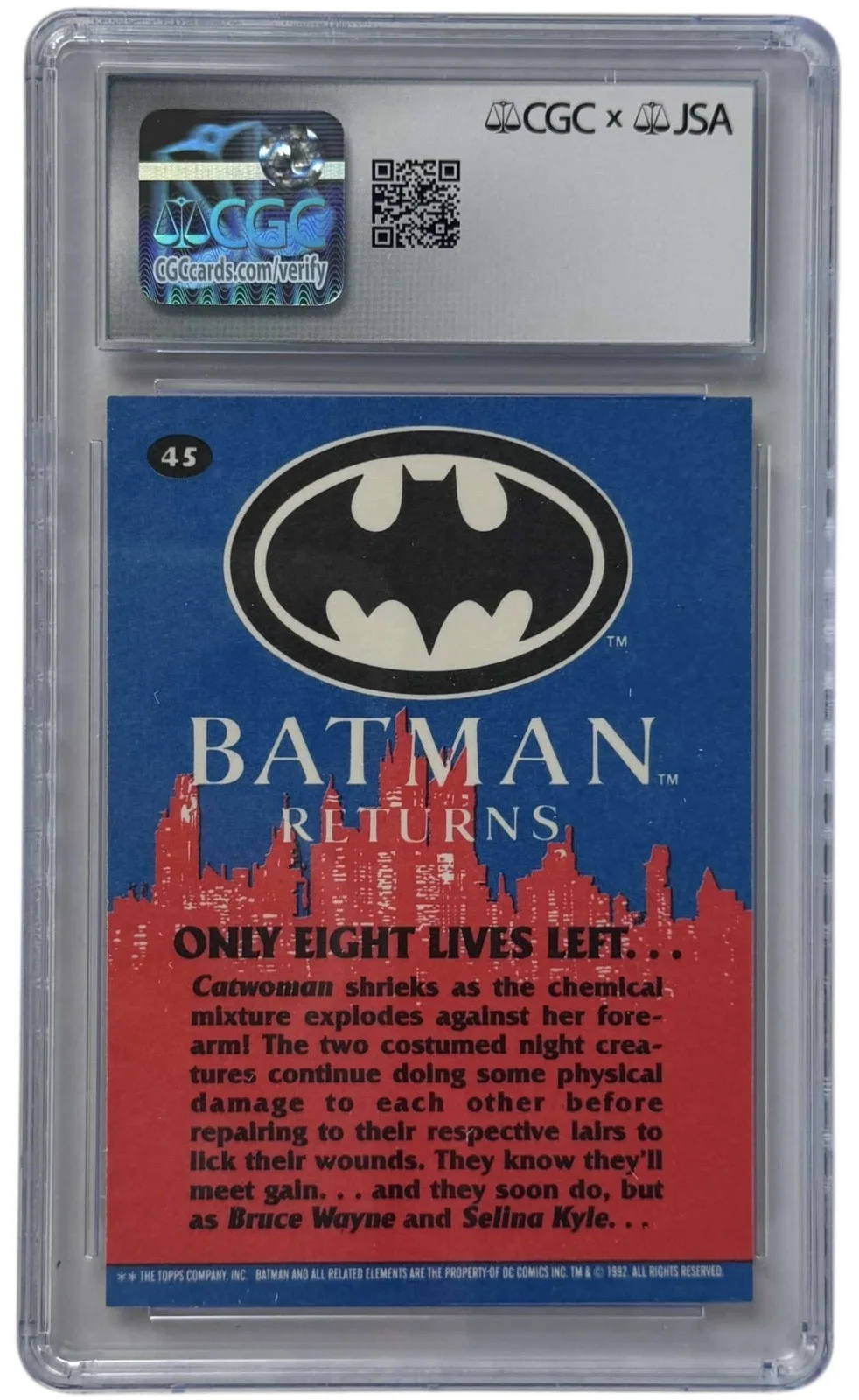 Patricia M. Peters signed Trading Card Catwoman Batman JSA Authentication, изображение 2