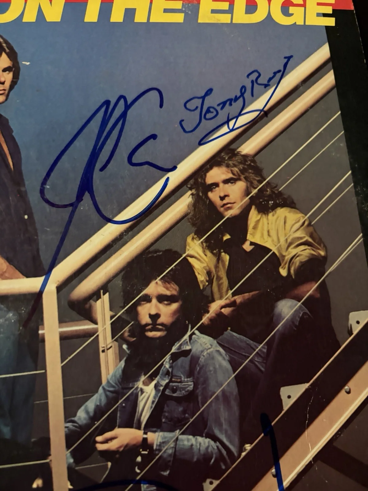 The Babys Firmado On The Edge LP Vinilo Autografiado X5 Raro, image 3