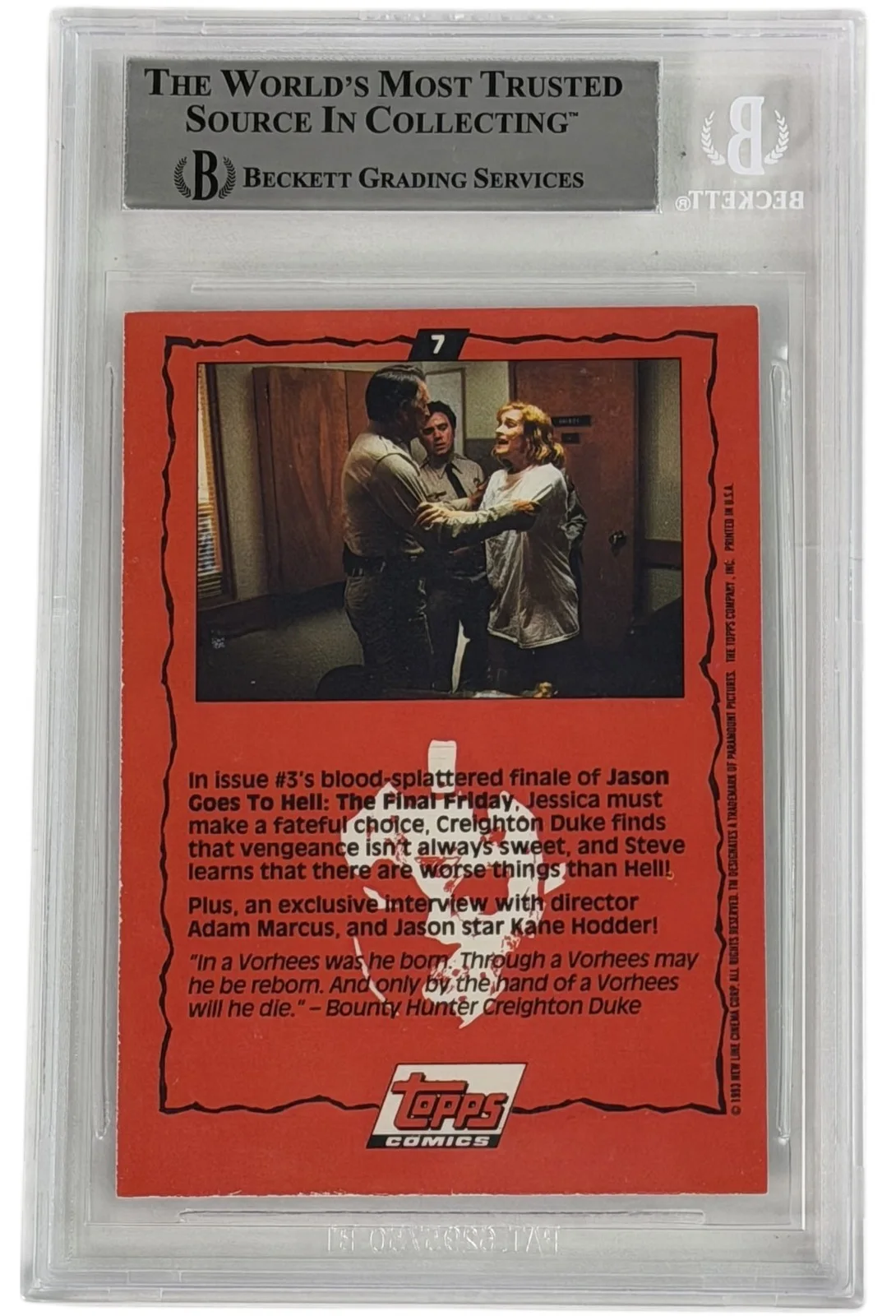 Kane Hodder signed Trading Card Jason Voorhees - Jason Beckett Authentication, изображение 2