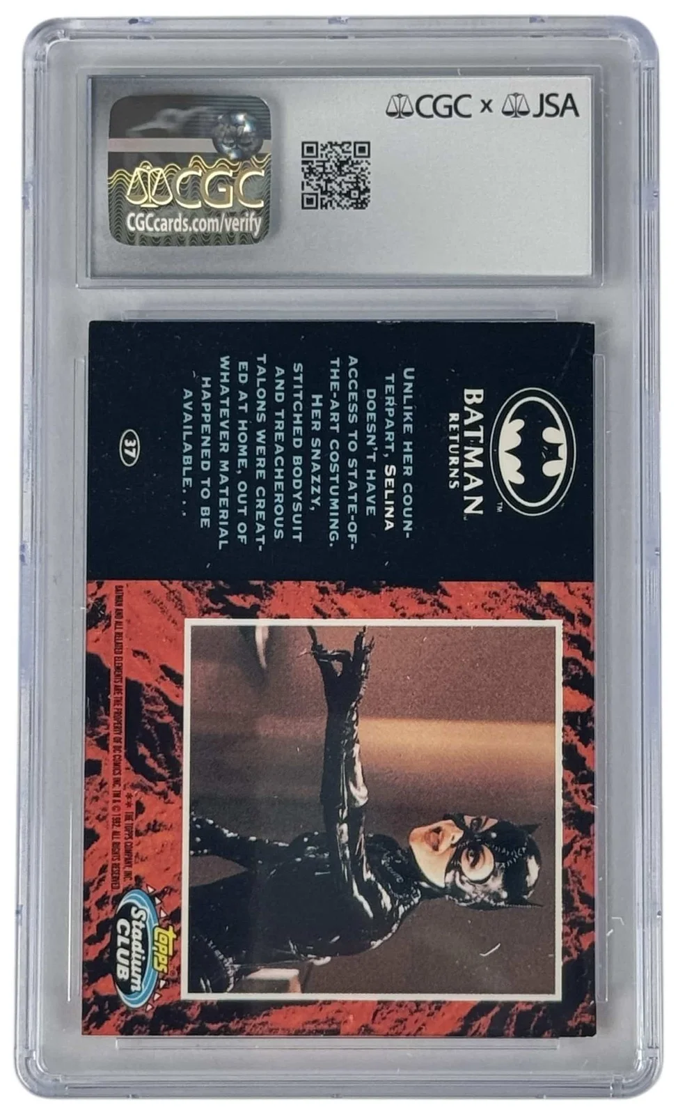 Patricia M. Peters signed Trading Card Catwoman Batman JSA Authentication, image 2