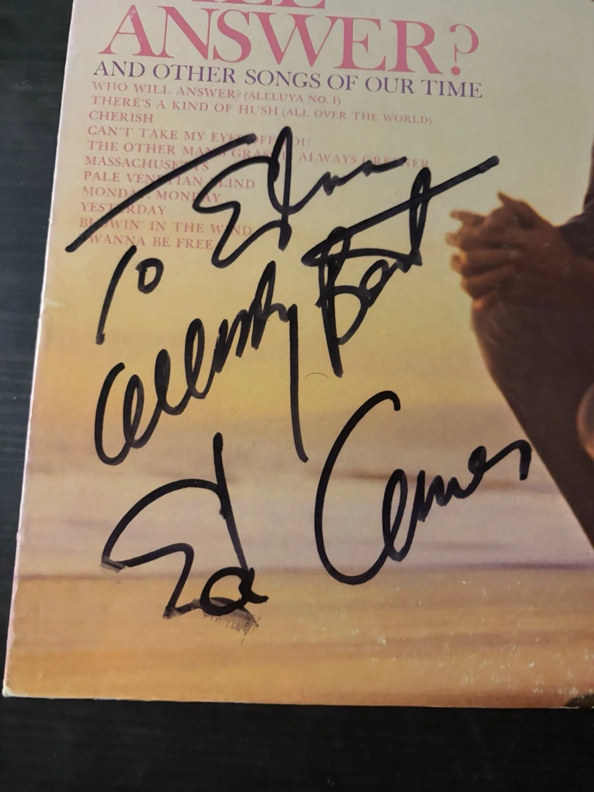 Ed Ames signed Who Will Answer? LP Vinyl Autographed, image 2