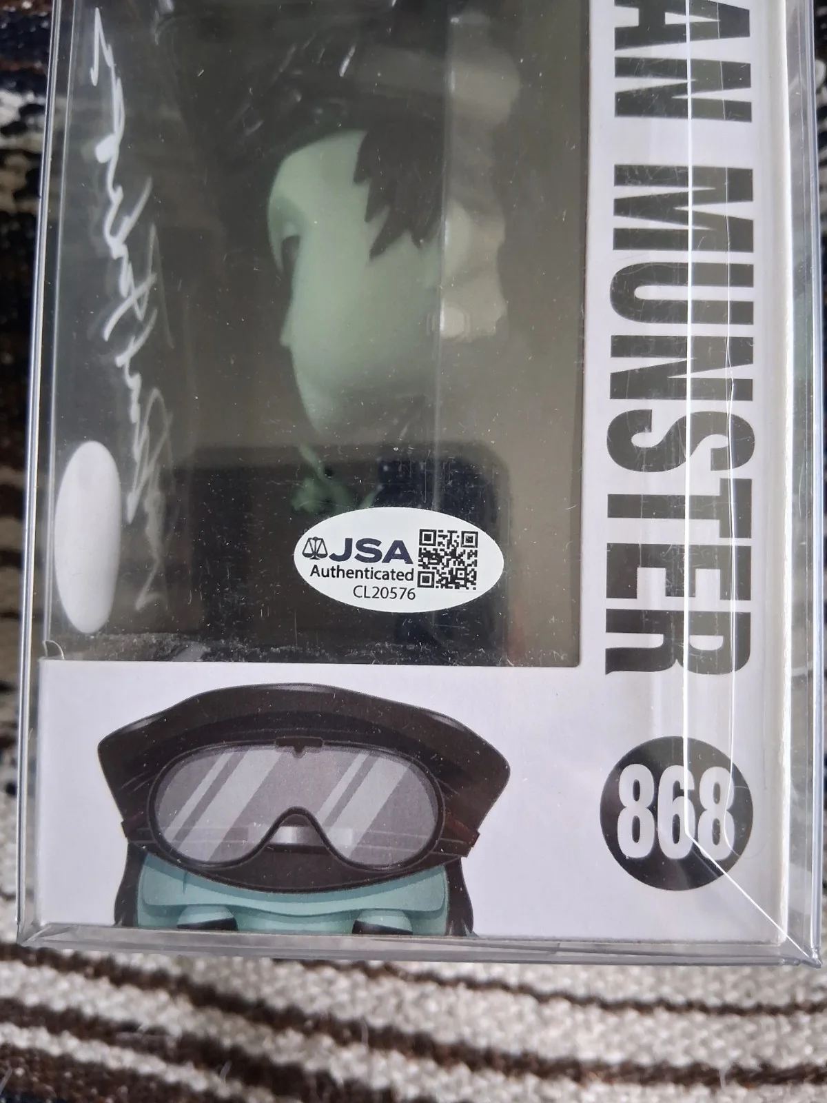 Jeff Daniel Phillips — Jeff Daniel Phillips signed Walgreens Herman Munster Funko Pop #868 JSA COA, image 2