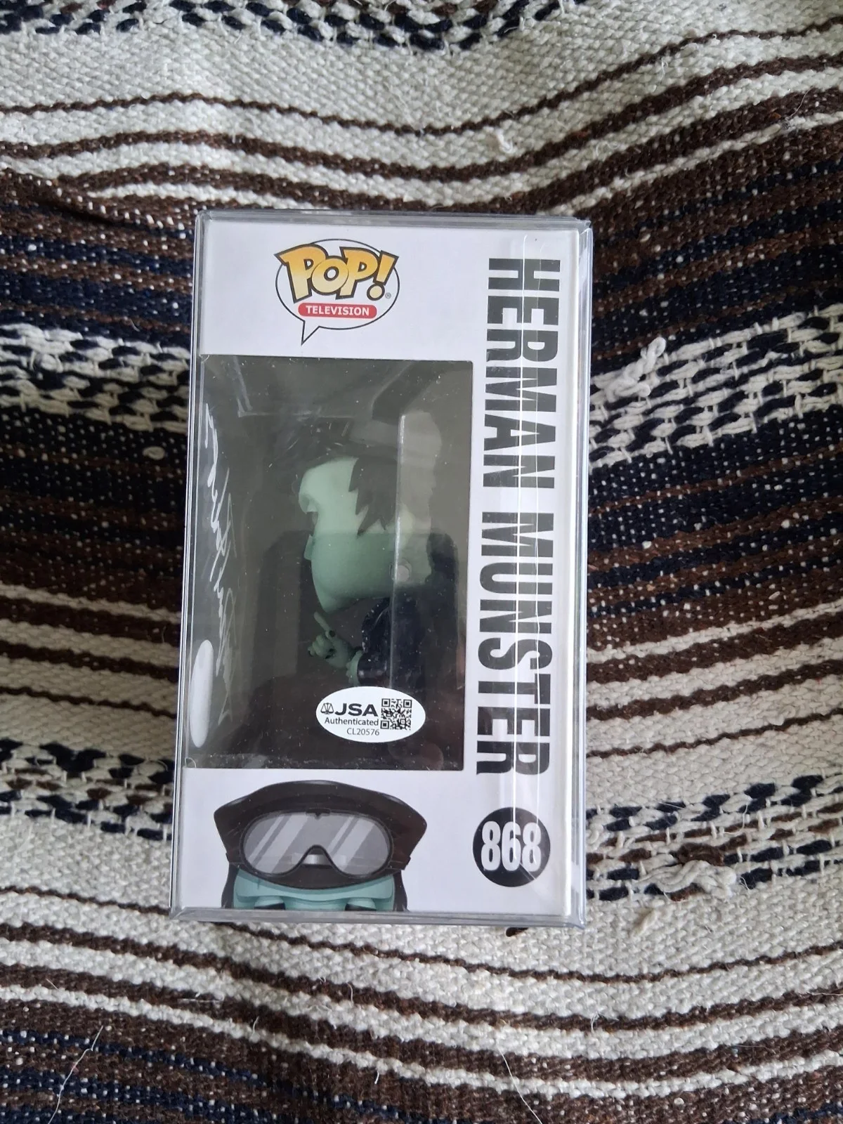 Jeff Daniel Phillips — Jeff Daniel Phillips signed Walgreens Herman Munster Funko Pop #868 JSA COA, image 3