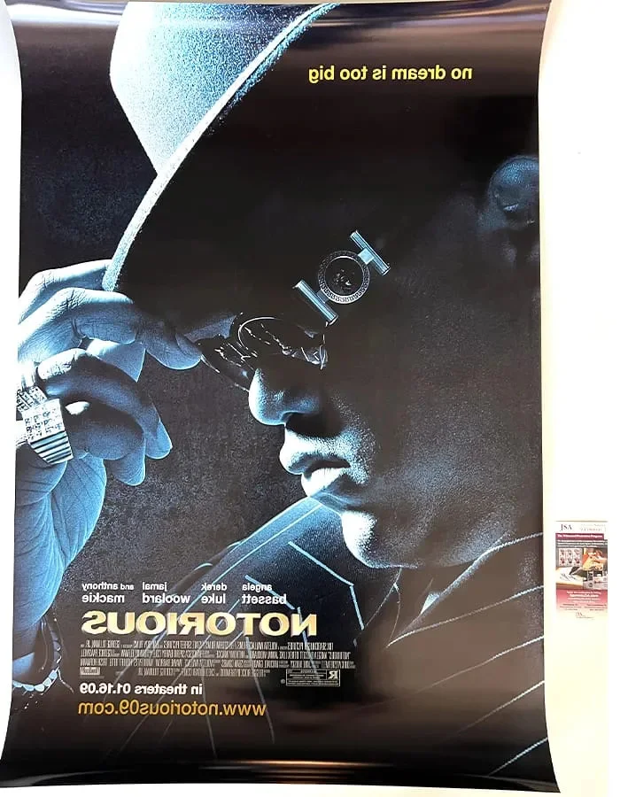 Jamal Woolard — Jamal Woolard signed 27x40 Full Size Poster Biggie Notorious JSA Authentication, image 2
