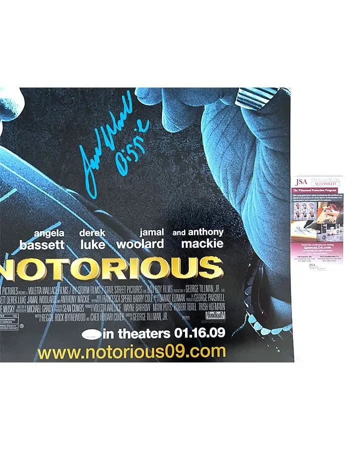 Jamal Woolard — Jamal Woolard signed 27x40 Full Size Poster Biggie Notorious JSA Authentication, image 3