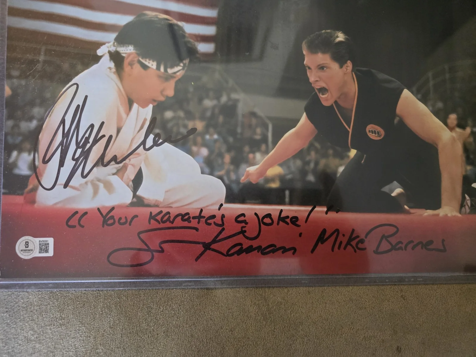 ralph macchio — Karate Kid Ralph Macchio Sean Kanan Signed 11x14 Photo Canvas Beckett COA, image 4