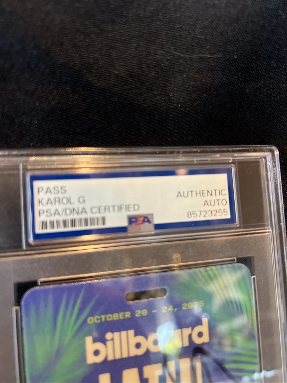Karol G signed autographed Billboard Badge Slabbed PSA/DNA UNIQUE ITEM, image 2