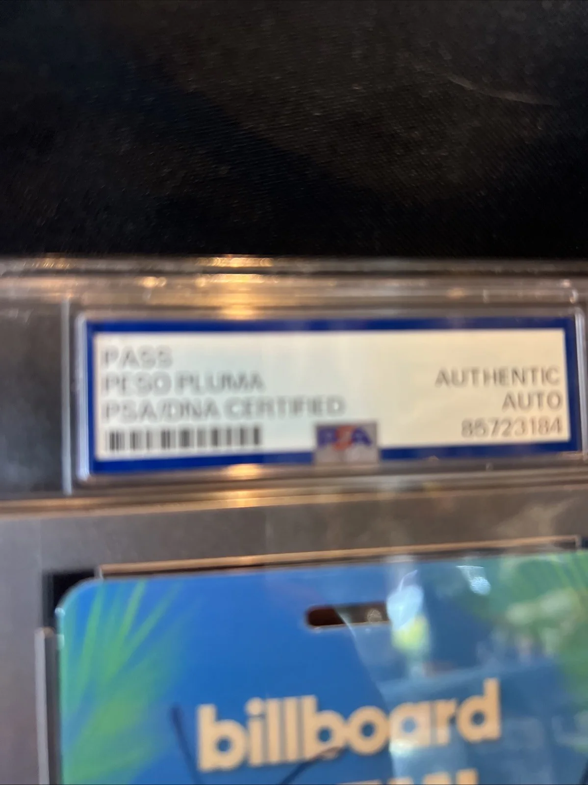 Peso Pluma signed autographed Billboard Badge Slabbed PSA/DNA UNIQUE ITEM, изображение 2