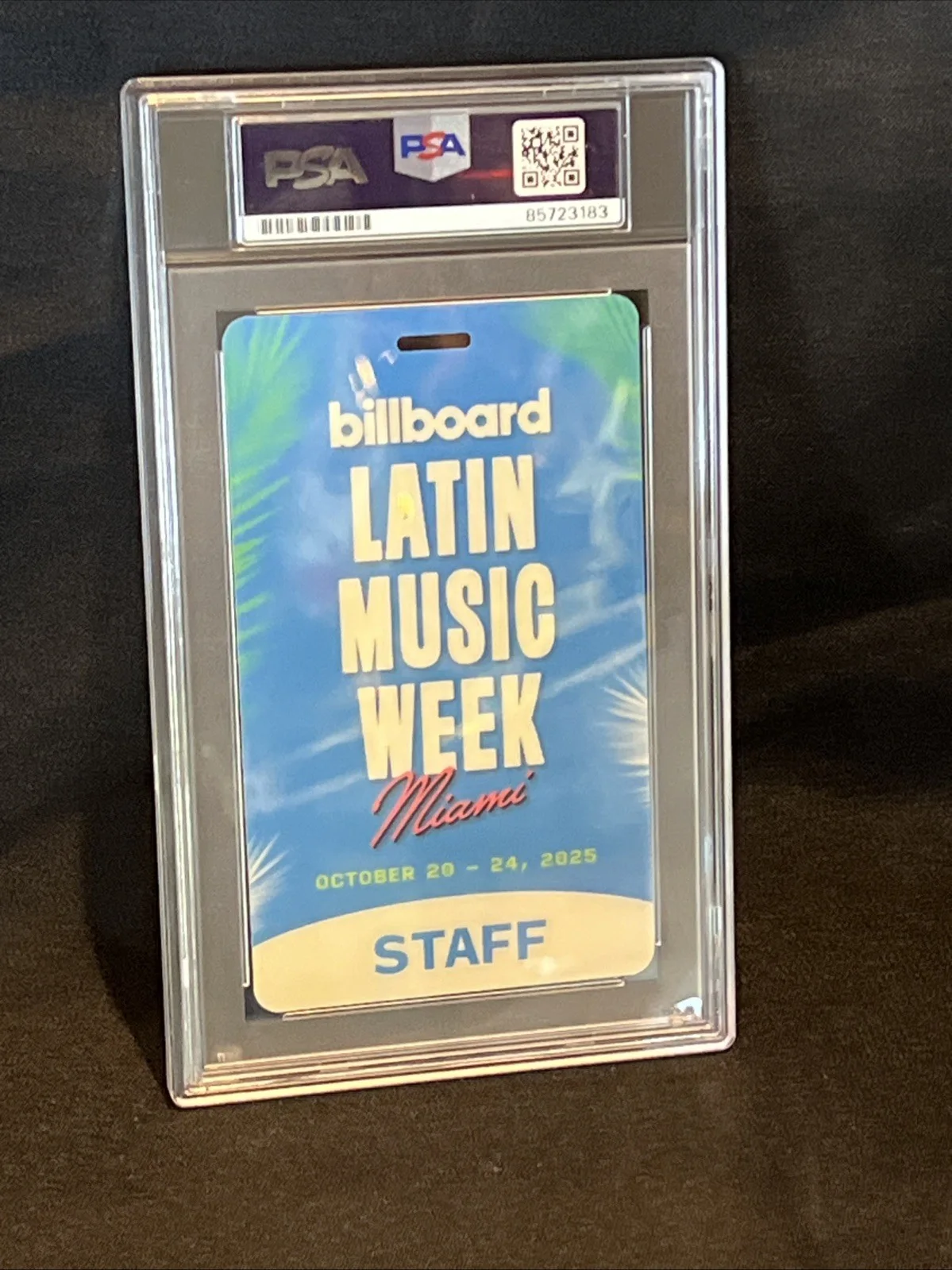 Bad Bunny signed autographed Billboard Badge Slabbed PSA/DNA UNIQUE ITEM, image 4