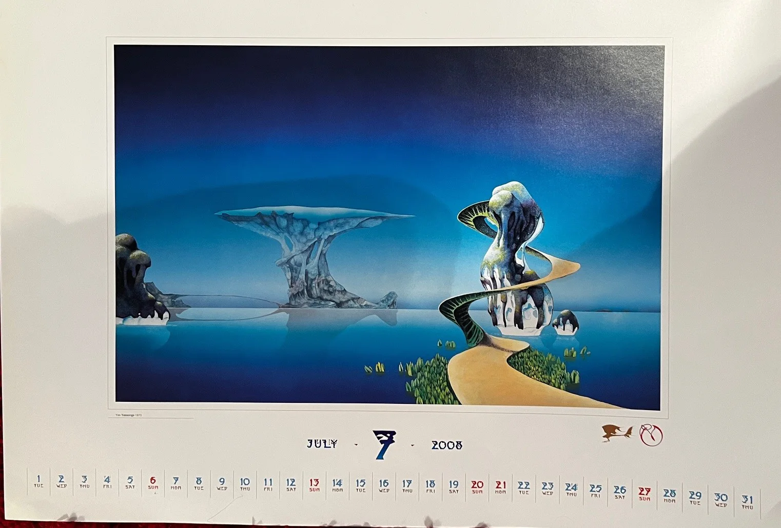 Roger Dean — SIGNED ROGER DEAN 2008 CALENDAR -Prop for Film -- GREAT CONDITION, image 3