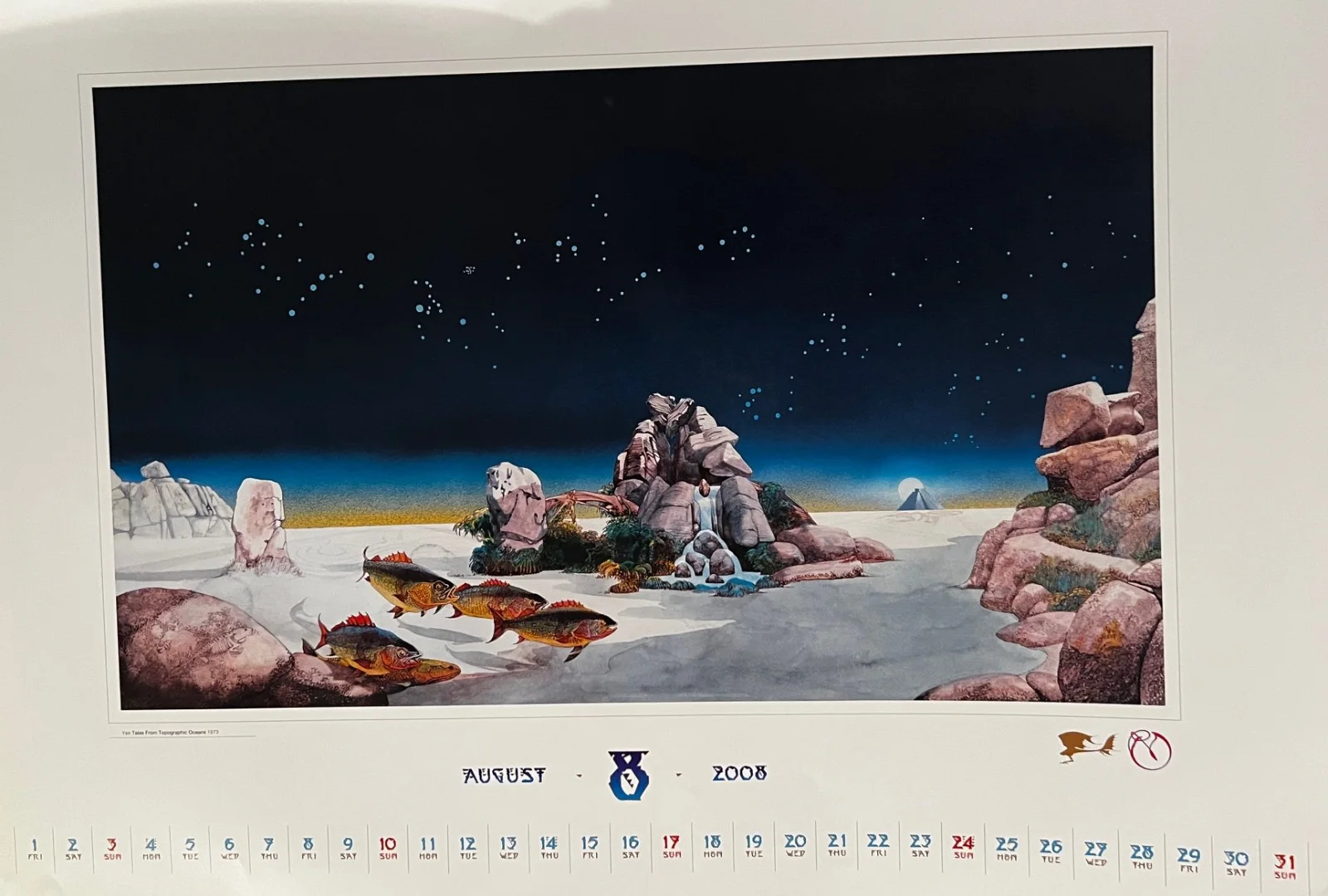 Roger Dean — SIGNED ROGER DEAN 2008 CALENDAR -Prop for Film -- GREAT CONDITION, image 4