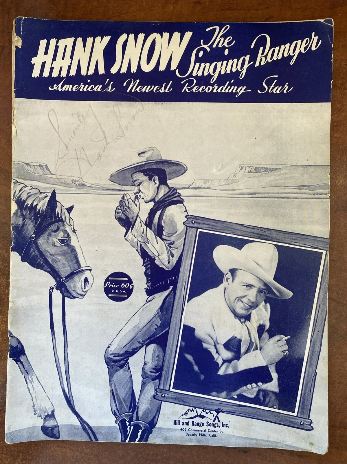 Hank Snow Lot - Music Books and Picture - One Book Autographed, изображение 3