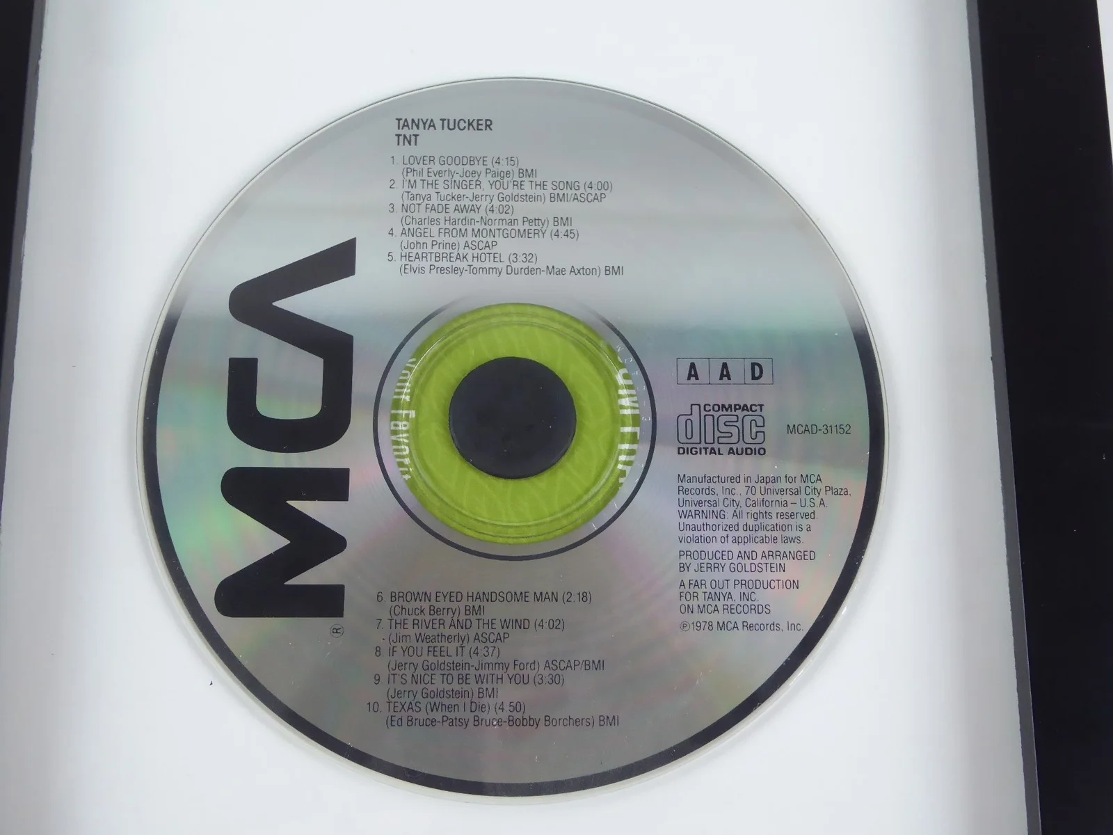 Tanya Tucker Signed CD TNT Framed Display Matted w/Cover Autographed, изображение 3