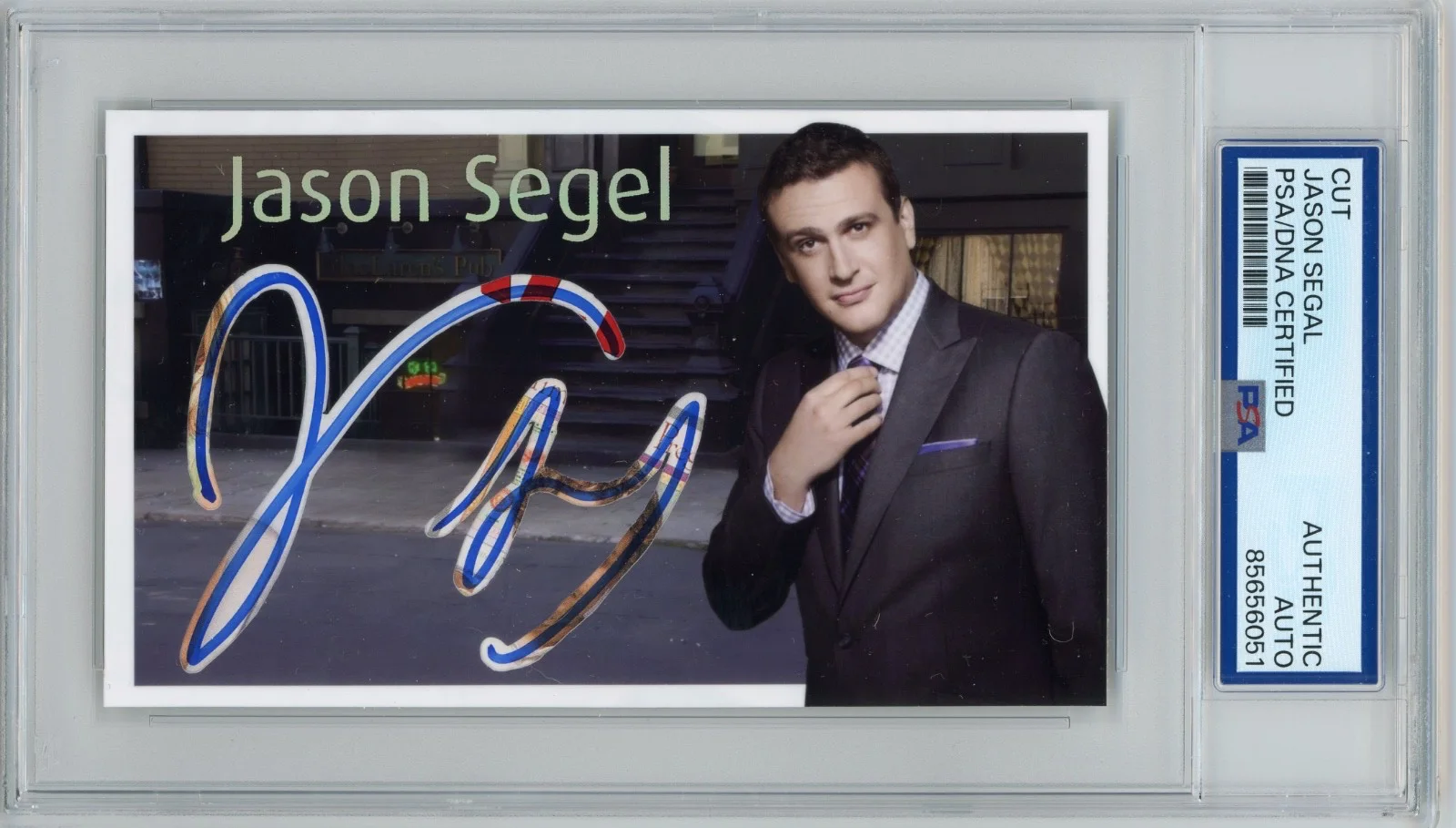 Jason Segel — Jason Segel Signed Cut Custom How I Met Your Mother PSA DNA Slabbed AUTO