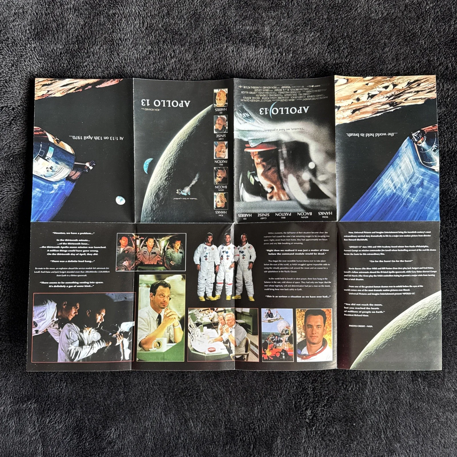 Apollo 13 Tom Hanks Paxton Bacon Harris 1995 English A5 Movie Program Promo Rare, изображение 4