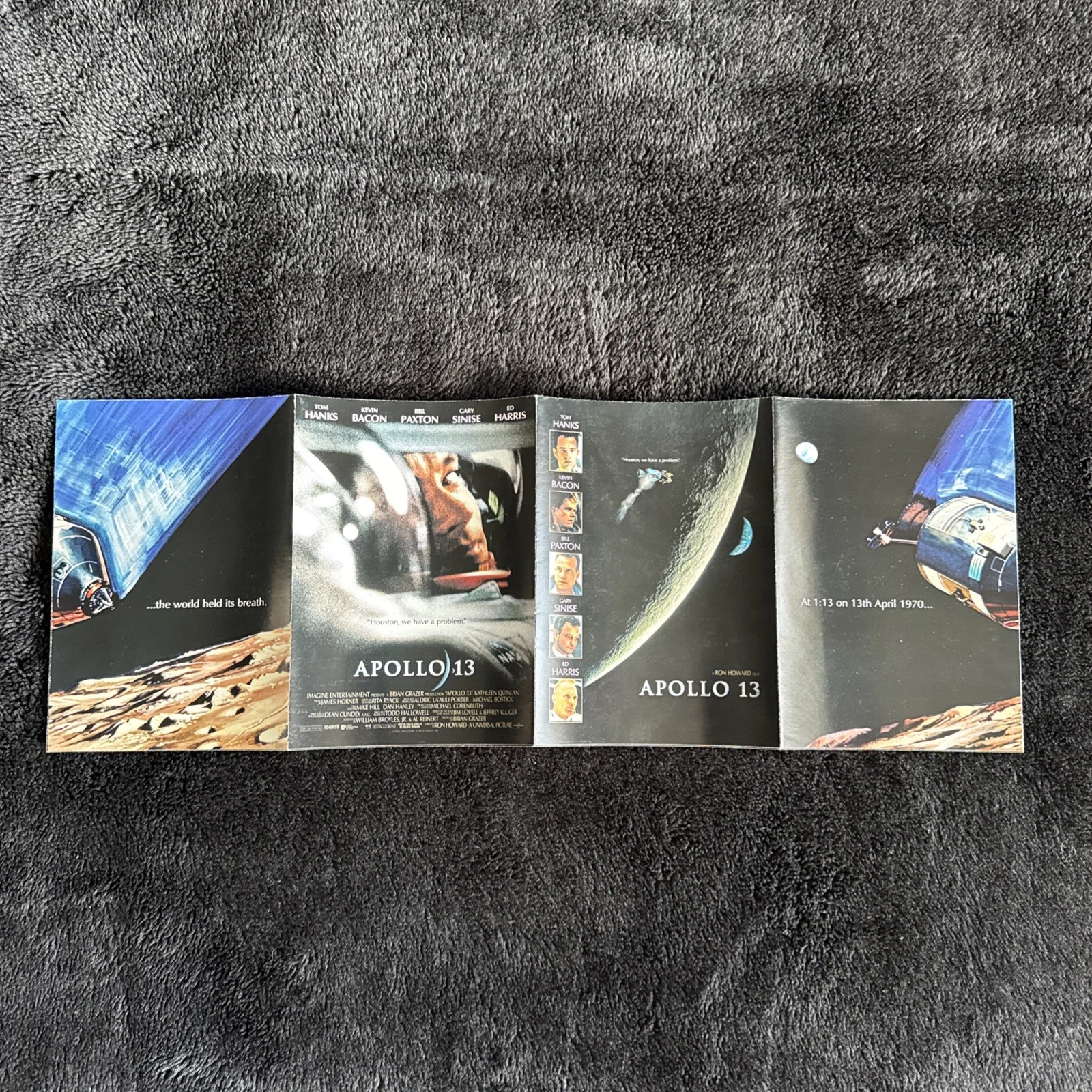 Apollo 13 Tom Hanks Paxton Bacon Harris 1995 English A5 Movie Program Promo Rare, изображение 5