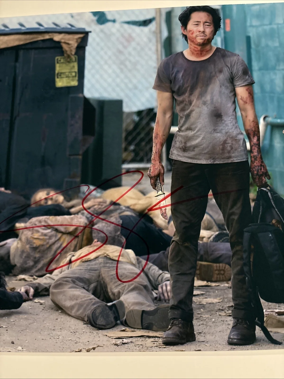 Steven Yuen — Steven Yeun Autographed Signed 8X10 Photo-The Walking Dead-Beckett, image 3