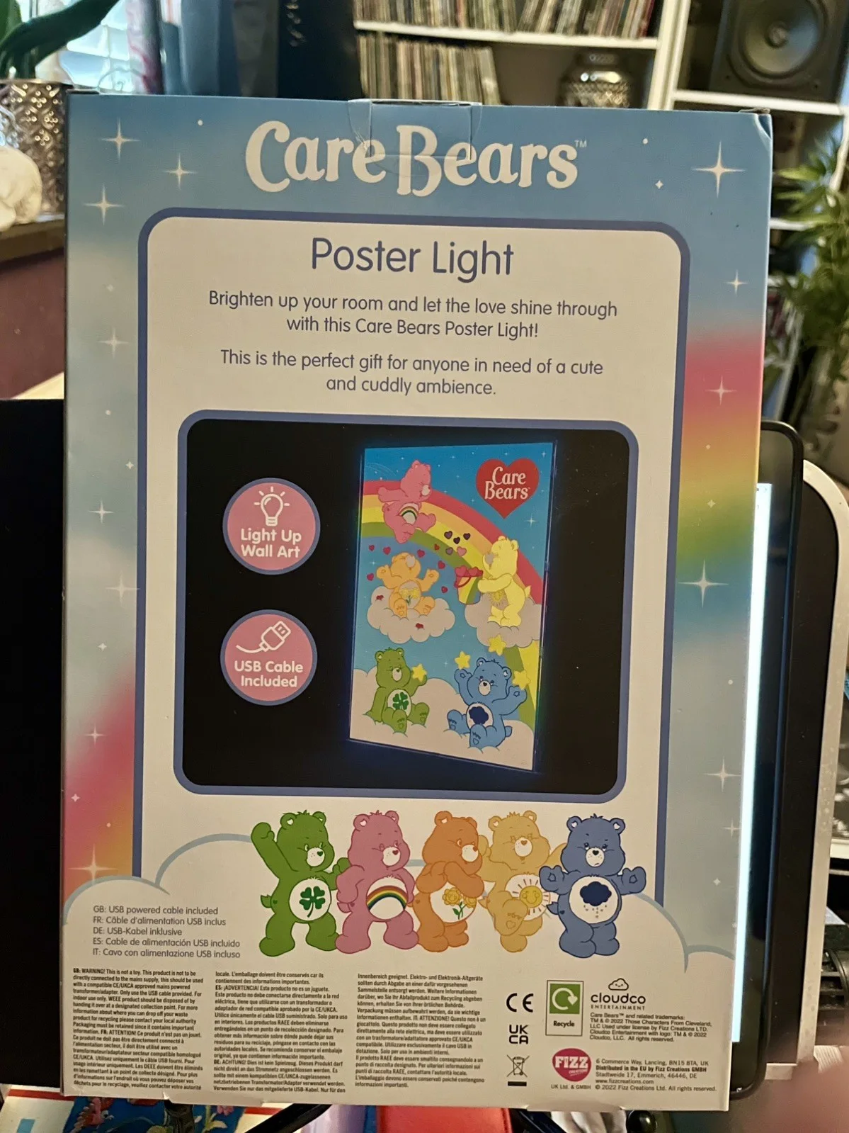 Fizz Creations Care Bears Poster Light USB Powered Mood Lamp Nursery Night Light, изображение 3