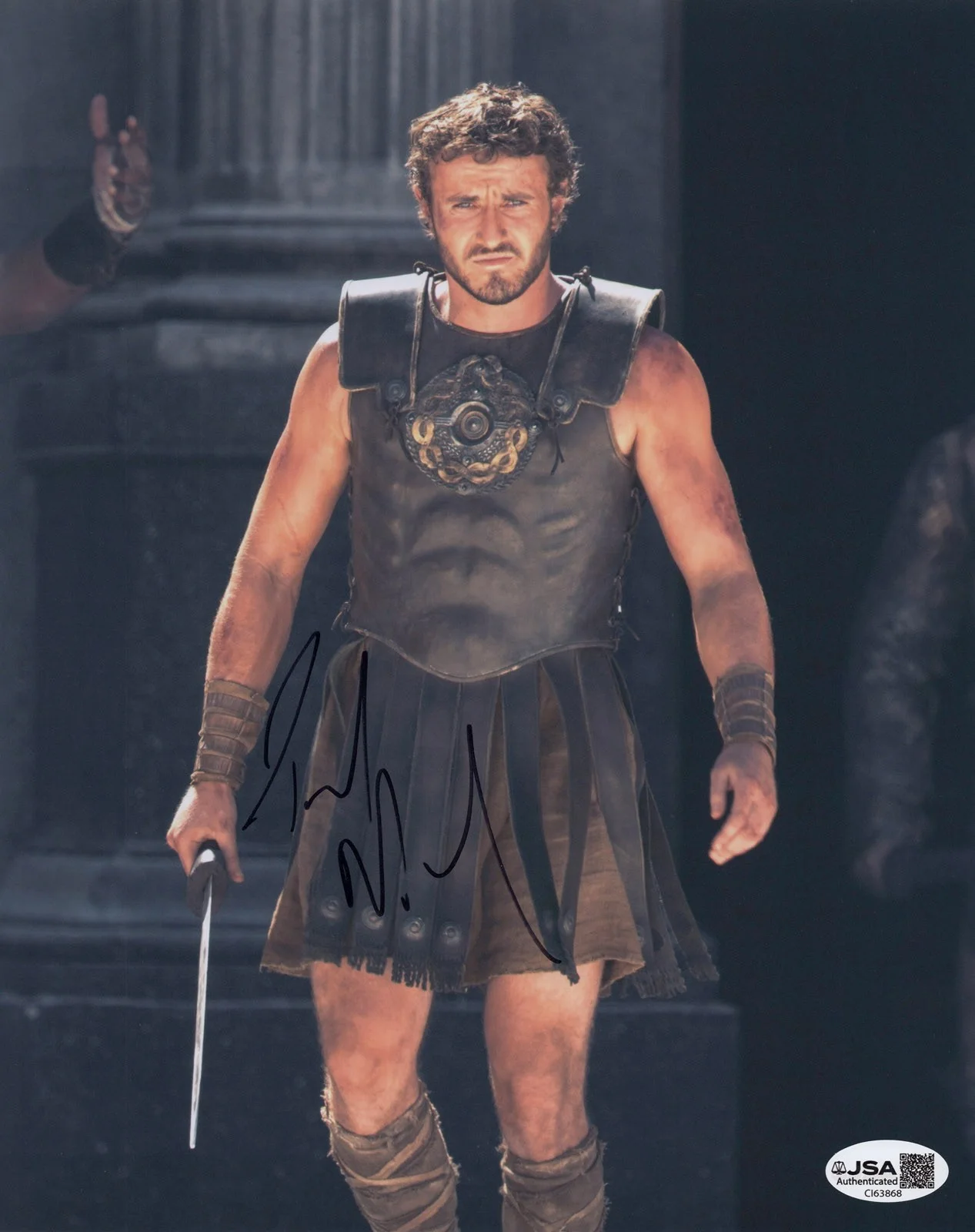 Paul Mescal — Paul Mescal signed "GLADIATOR II" 8x10 Photo EXACT PROOF Lucius SEXY Hamnet JSA, изображение 5