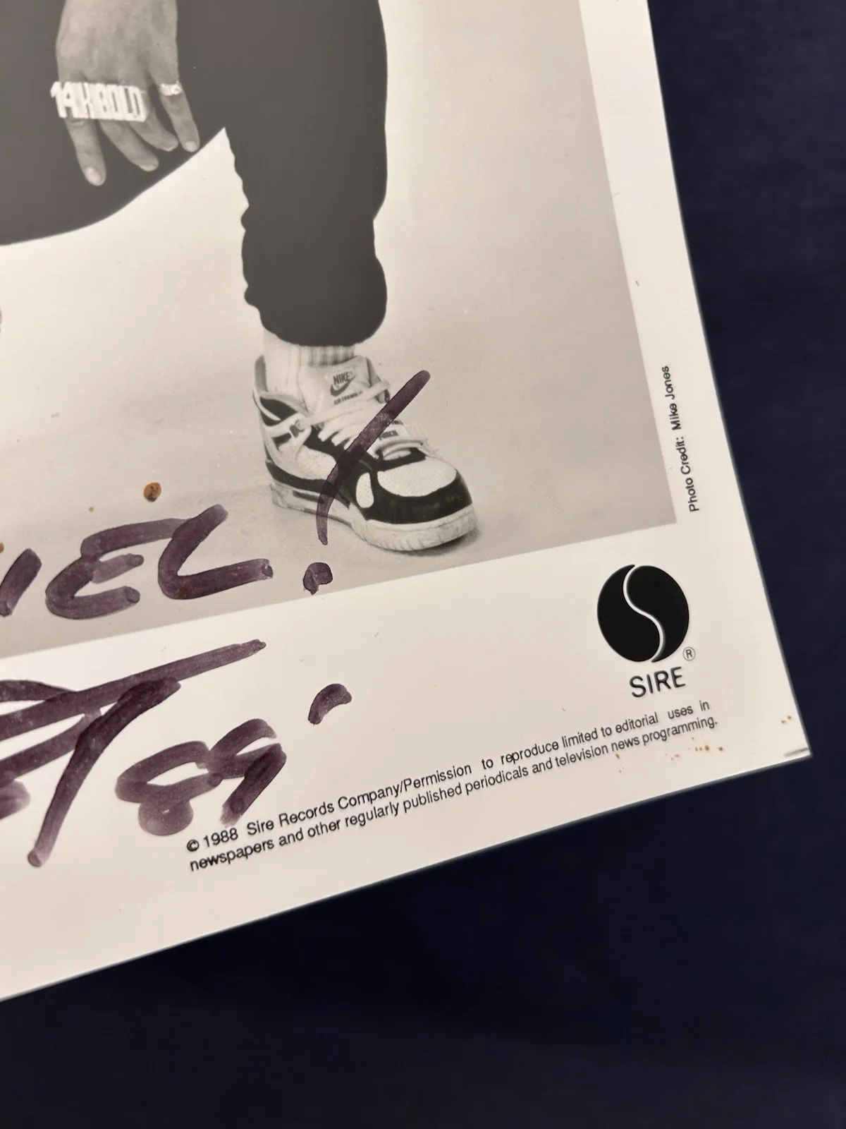 SIGNED Rare 1988 ICE-T Sire Records 8x10 R&B Hip Hop Rap Chain Music, изображение 3