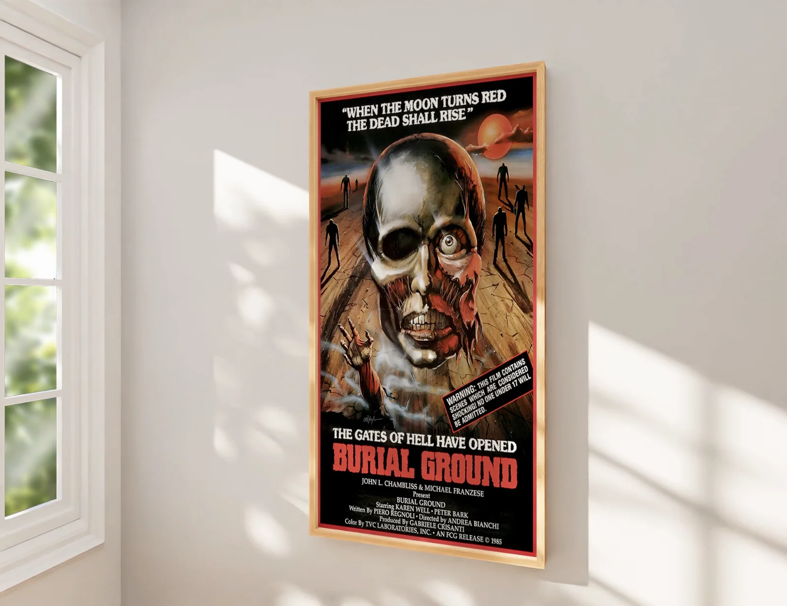 Burial Ground 1981 - Italian Zombie Film - Restored 27.2" x 41" US One Sheet, изображение 2
