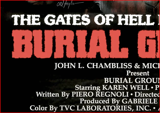 Burial Ground 1981 - Italian Zombie Film - Restored 27.2" x 41" US One Sheet, изображение 5