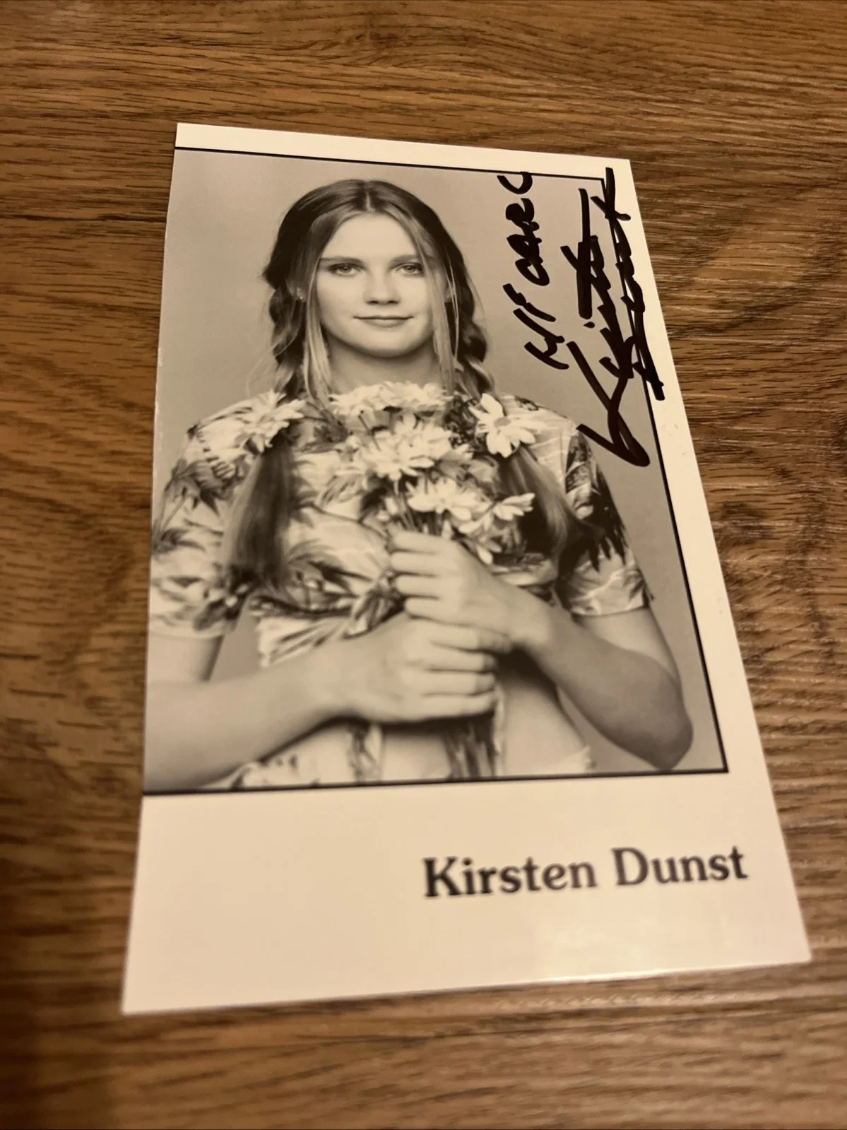 Kirsten Dunst Signed Autographed 3 1/2” By 6” Very Early Photo Hand Signed, image 2