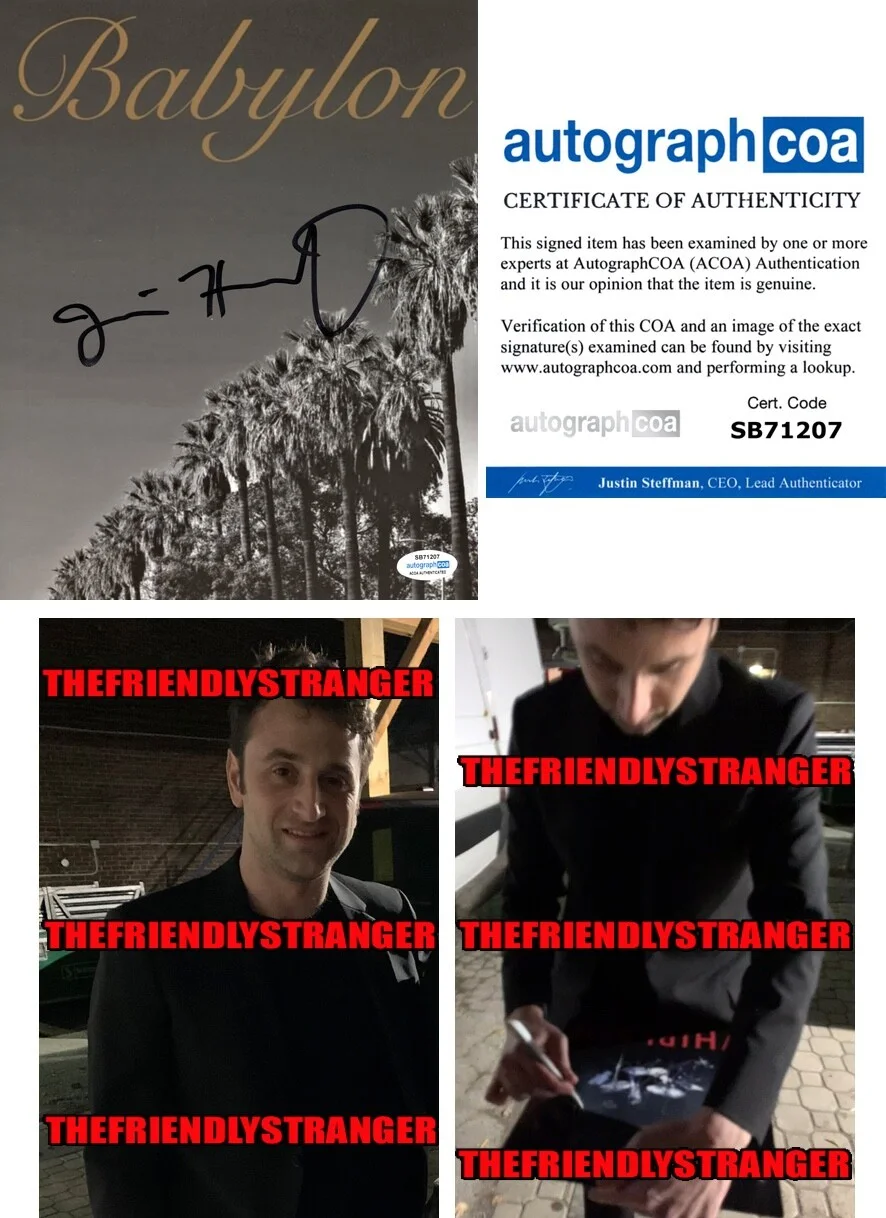 JUSTIN HURWITZ — Justin Hurwitz signed Autographed "BABYLON" 8x10 Photo a PROOF Composer ACOA COA