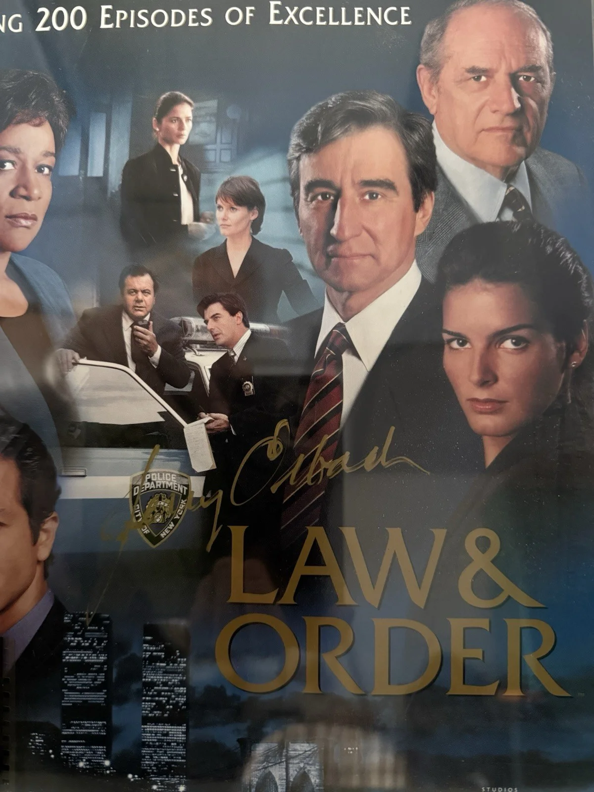 Jerry Orbach — Law & Order Variety 200 Episodes Signed By Jerry Orbach COA 19x22.5 Frame W/film, image 2