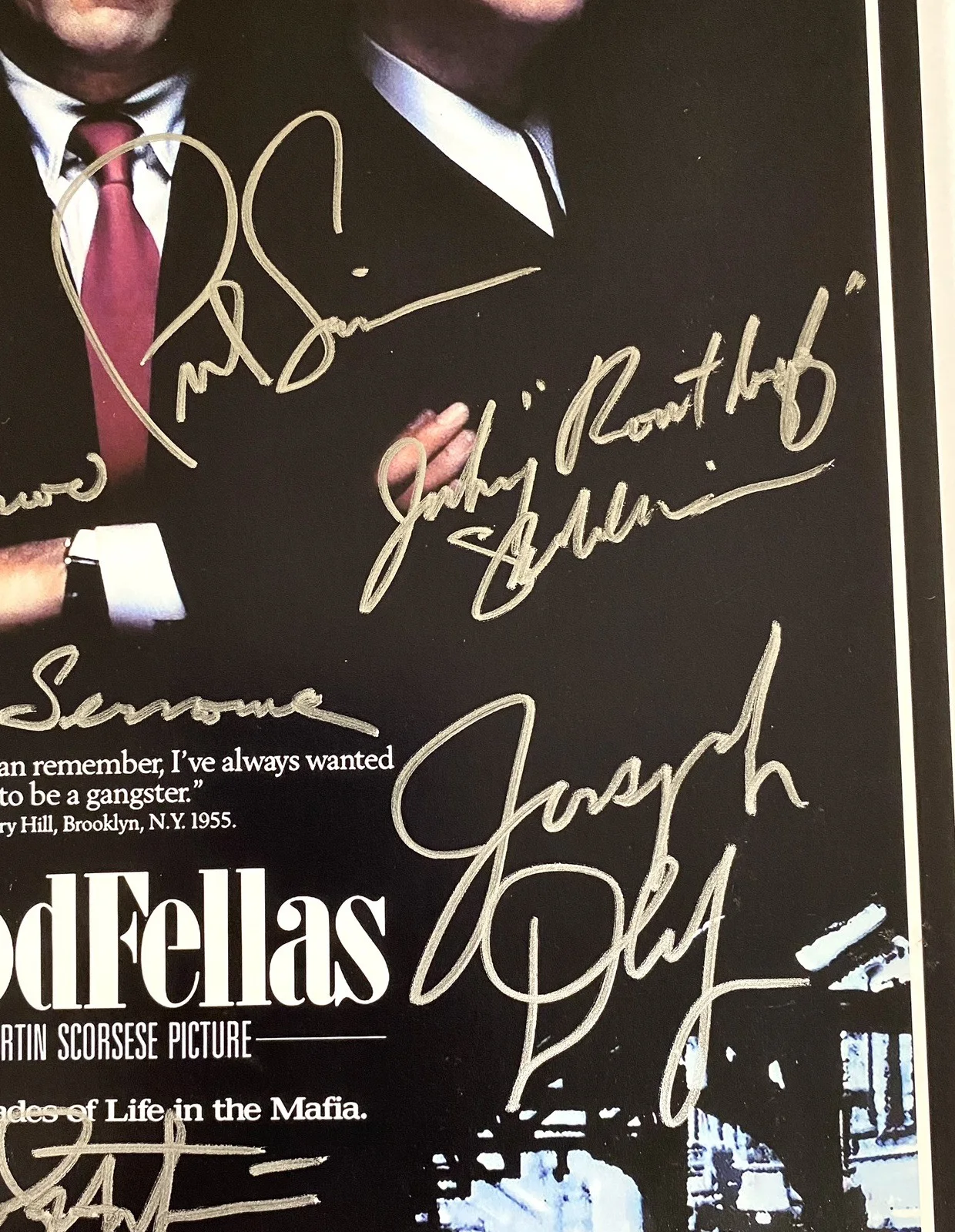 Goodfellas Cast Signed 11x17 Print - Liotta, Bracco, Sorvino – JSA Authenticated, изображение 4
