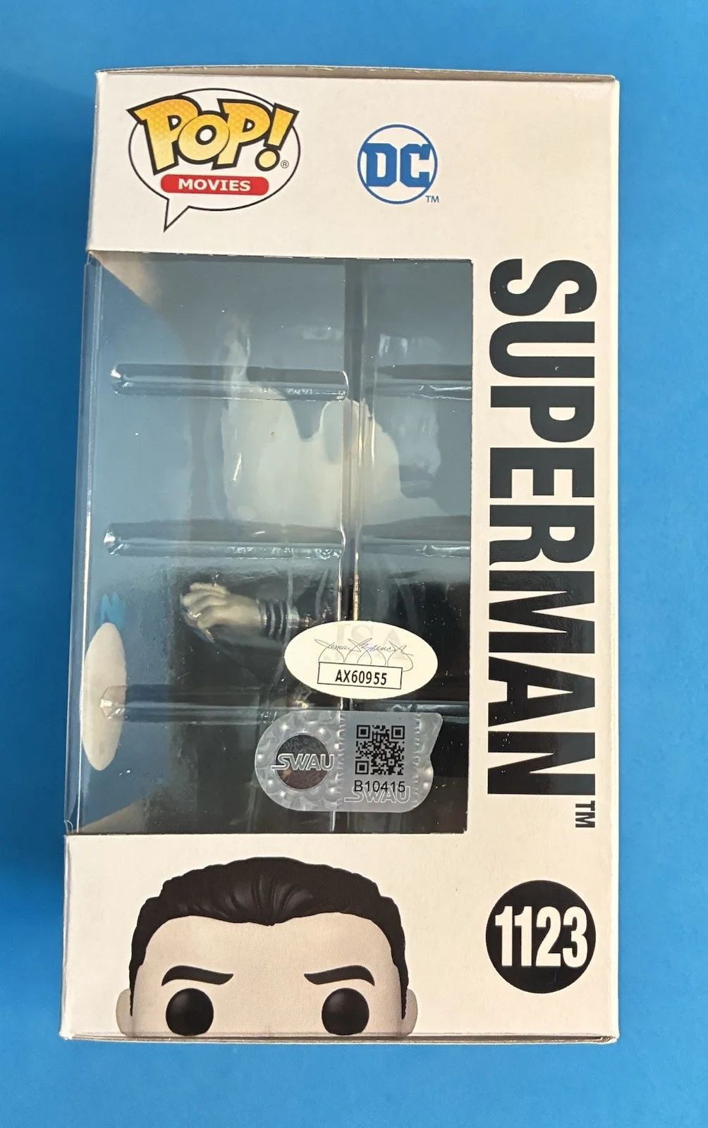 Henry Cavill — FunkoJustice League Superman #1123 Signed Henry Cavill JSA&SWAU-Free Ship/Armor, изображение 2