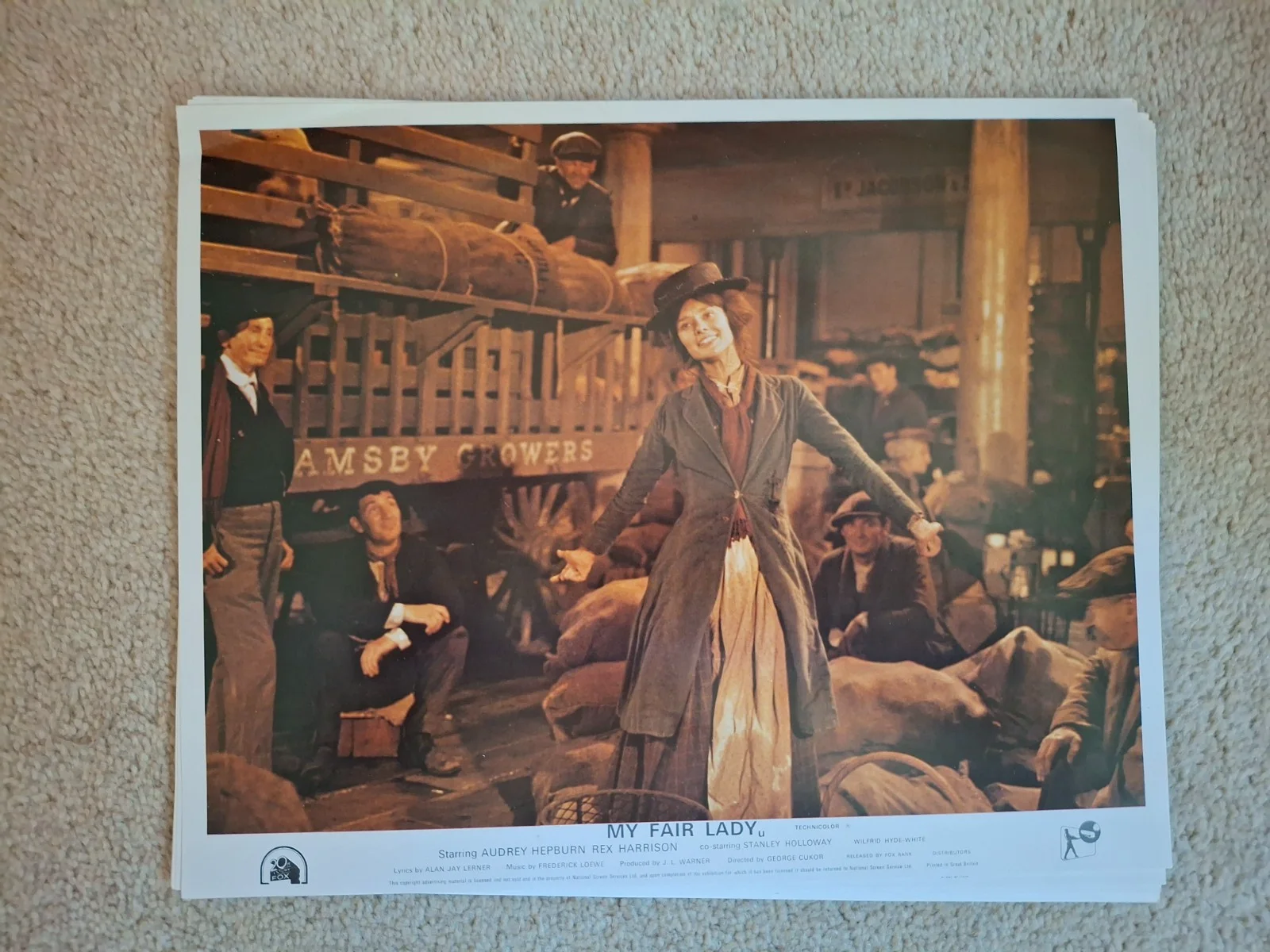 My Fair Lady 6 Repro UK Front of House Lobby Cards Audrey Hepburn Rex Harrison, image 2