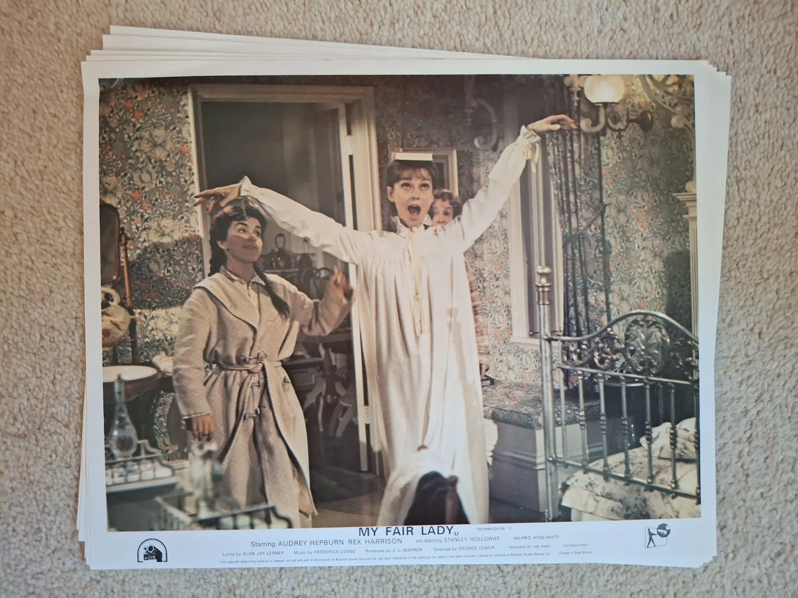 My Fair Lady 6 Repro UK Front of House Lobby Cards Audrey Hepburn Rex Harrison, image 3