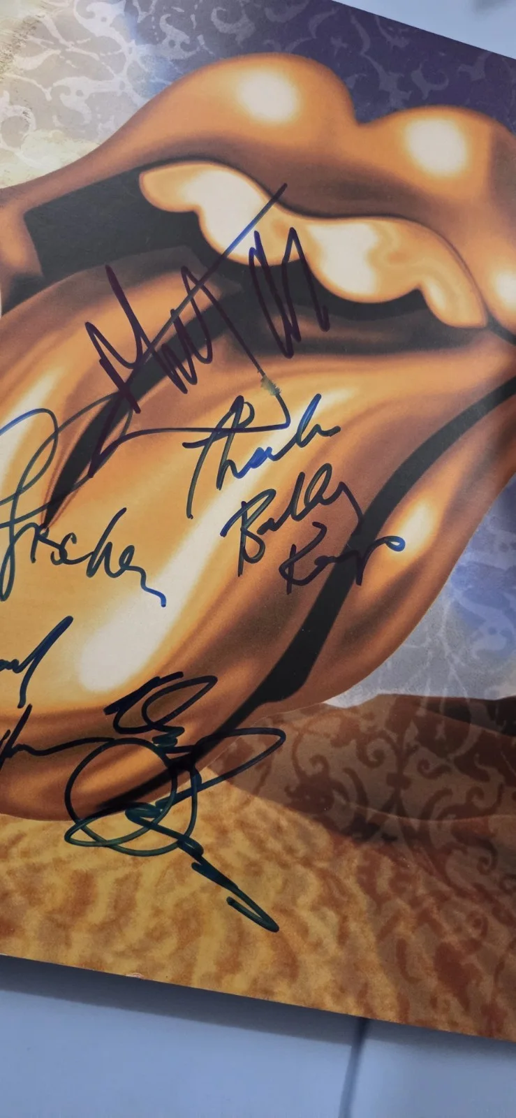 Mick Jagger Signed Rolling Stones Bobby Keys Daryl Jones Autograph COA, image 2