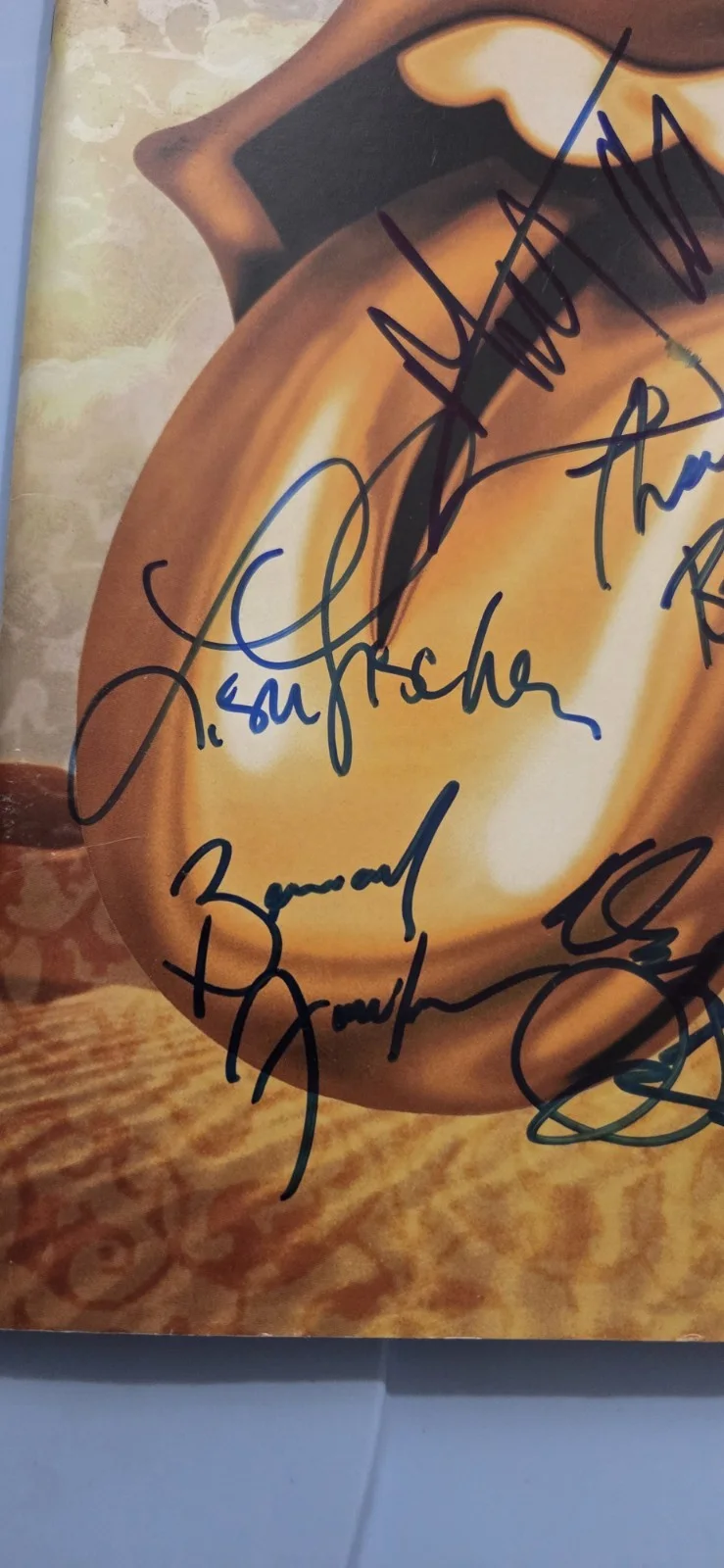 Mick Jagger Signed Rolling Stones Bobby Keys Daryl Jones Autograph COA, image 3