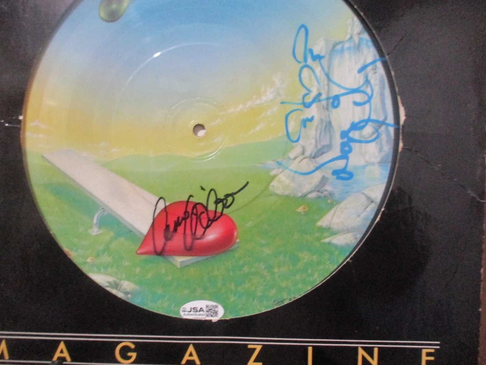 HEART JSA CERTIFIED AUTHENTIC AUTOGRAPHED/SIGNED PICTURE DISC ANN & NANCY WILSON, image 3