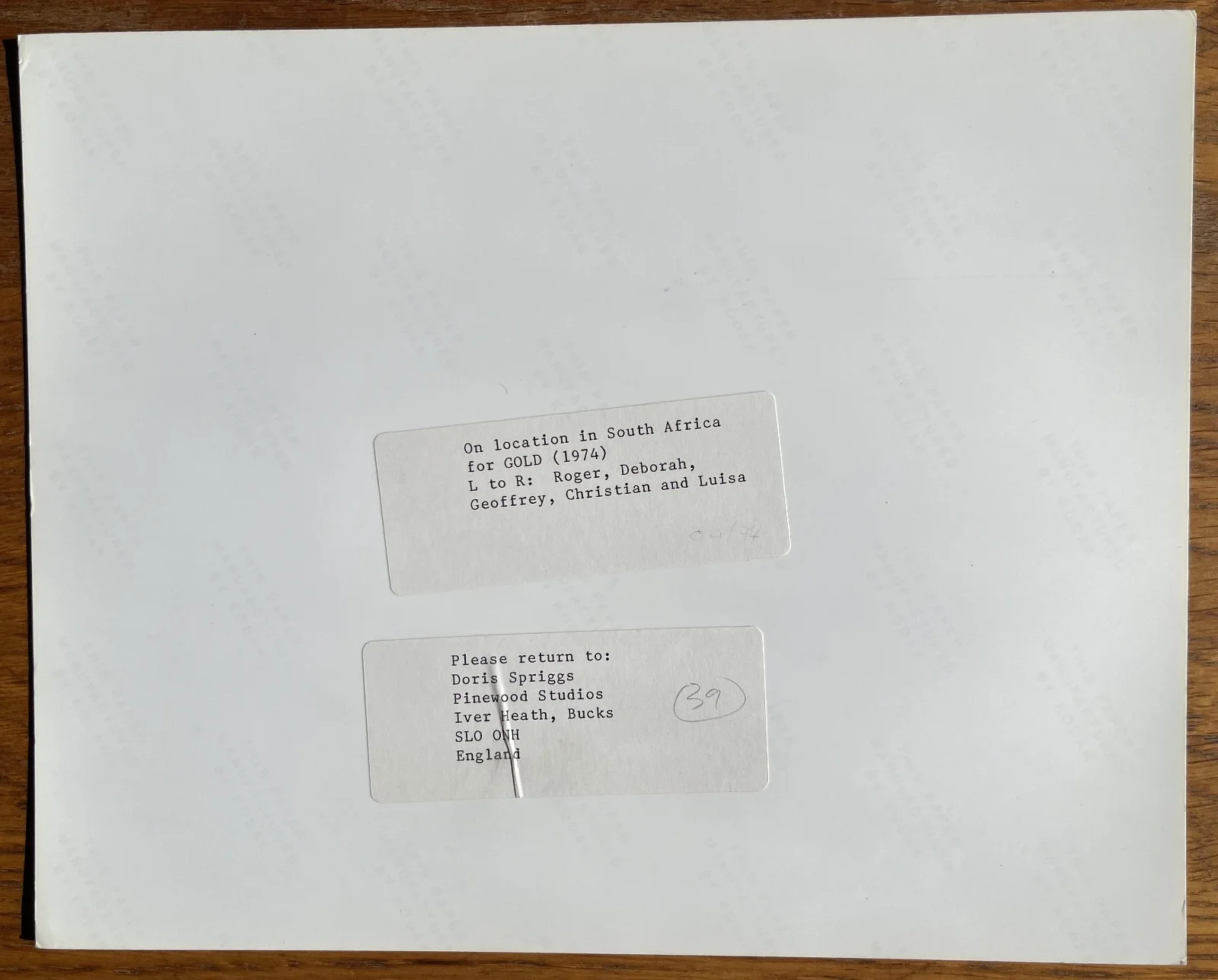 Roger Moore's Own Photo from his Pinewood Office James Bond Persuaders The Saint, image 3