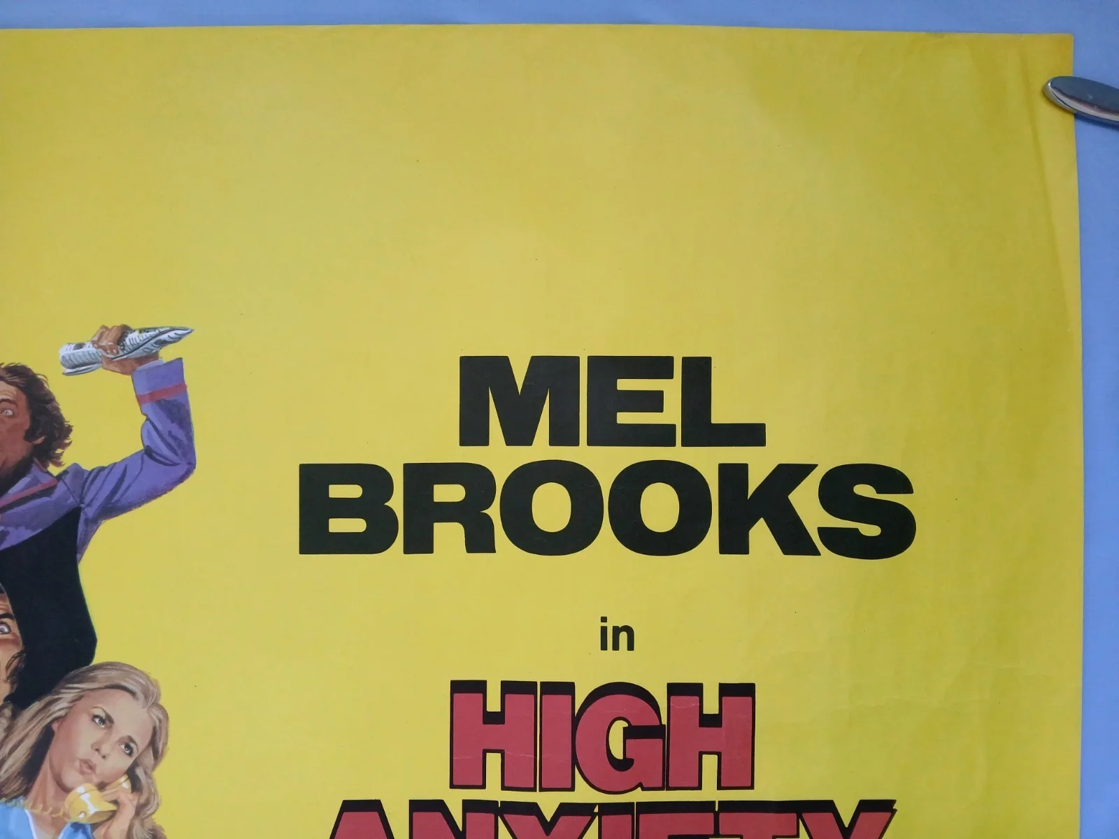HIGH ANXIETY (1977) original UK quad poster - Mel Brooks Hitchcock spoof comedy, изображение 3