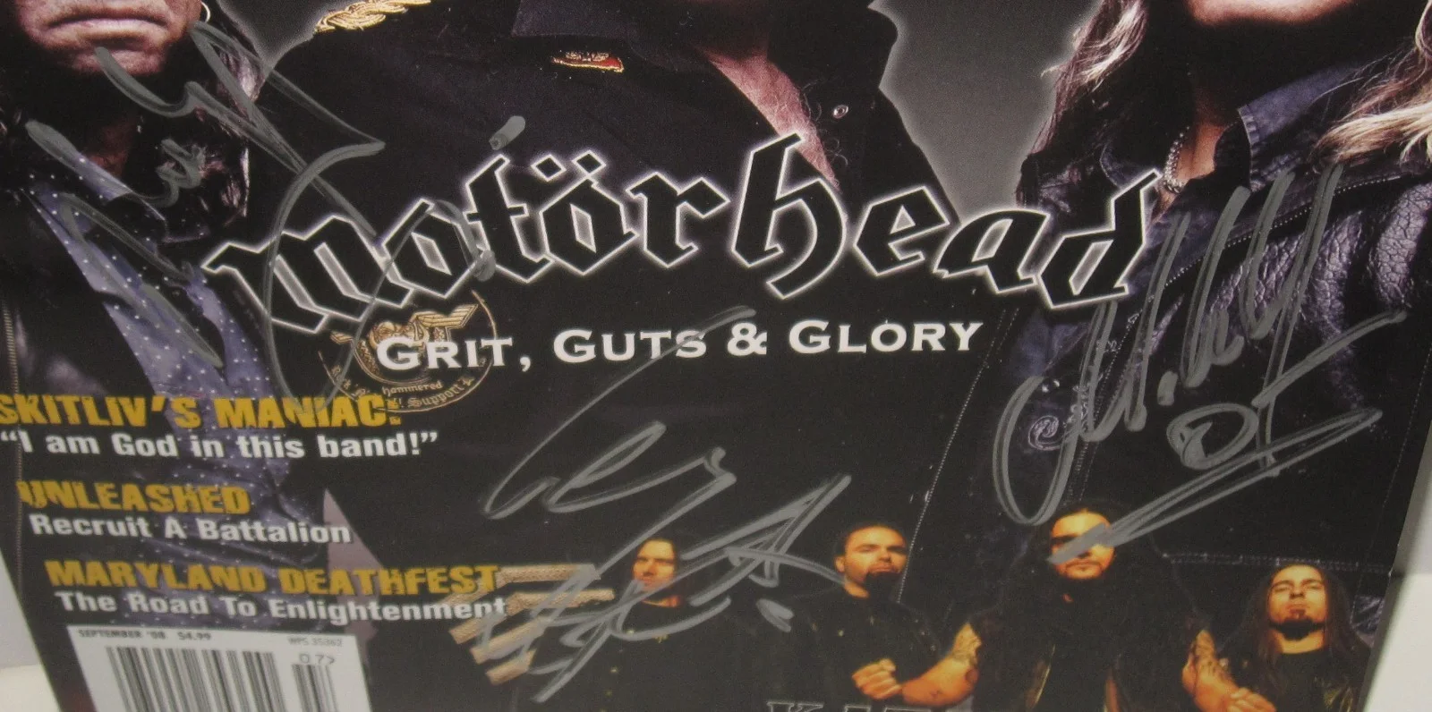 LEMMY KILMISTER SIGNED MOTORHEAD METAL MANIACS MAGAZINE ROCK AUTOGRAPH JSA LOAX3, изображение 3
