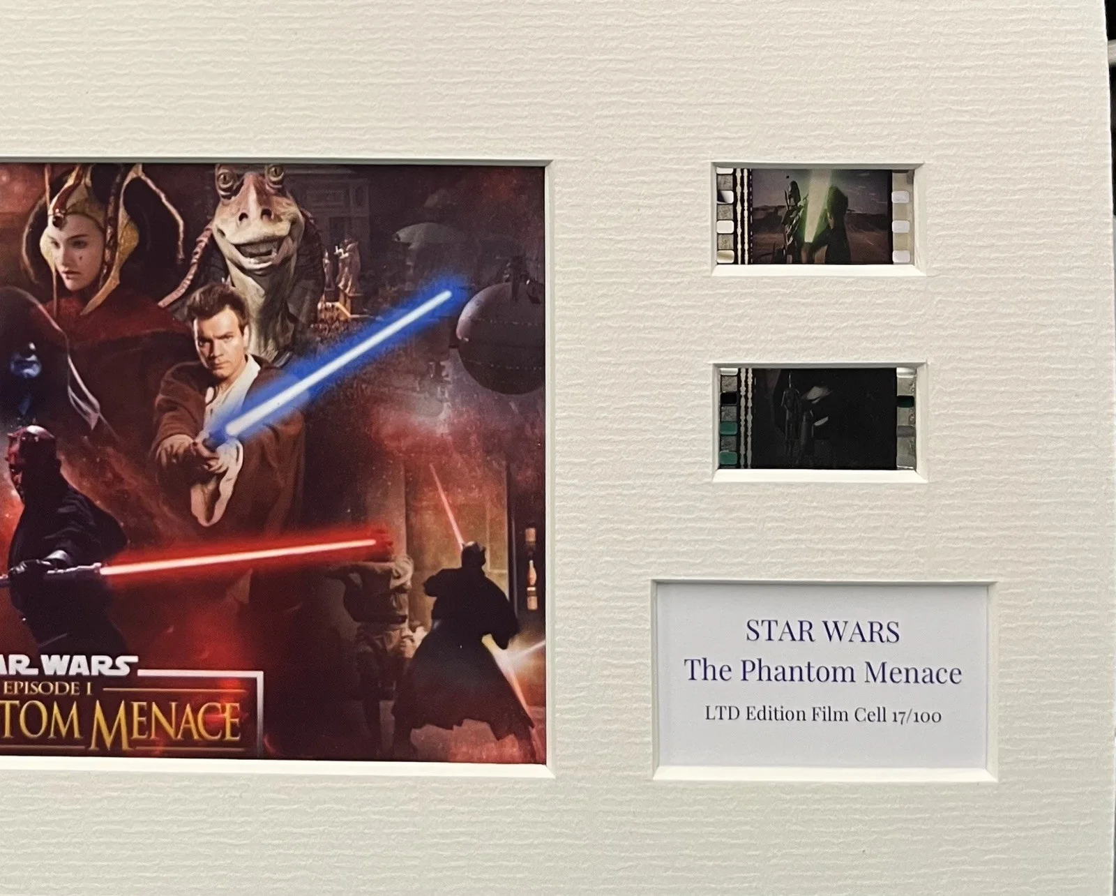 STAR WARS. EPISODE I. The Phantom Menace. 35mm Film Cell Mounted Display, image 2